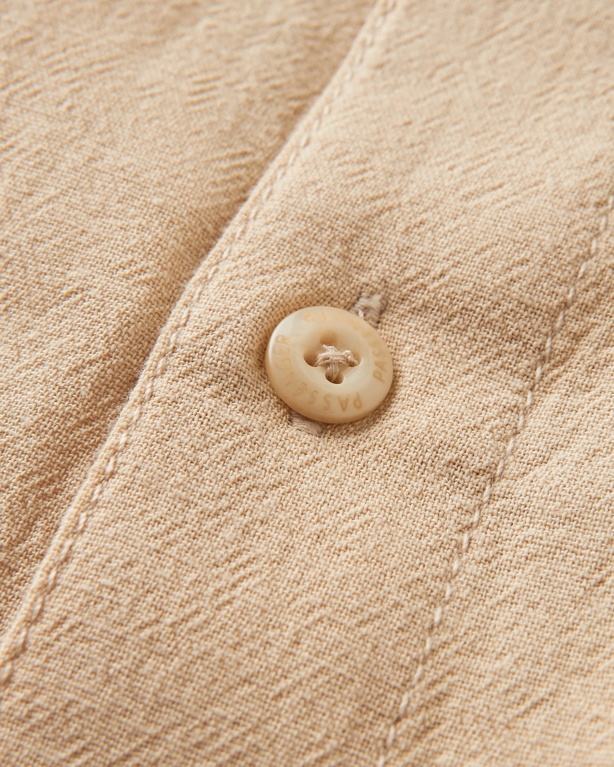 Arica Textured Organic Cotton Shirt - Stone