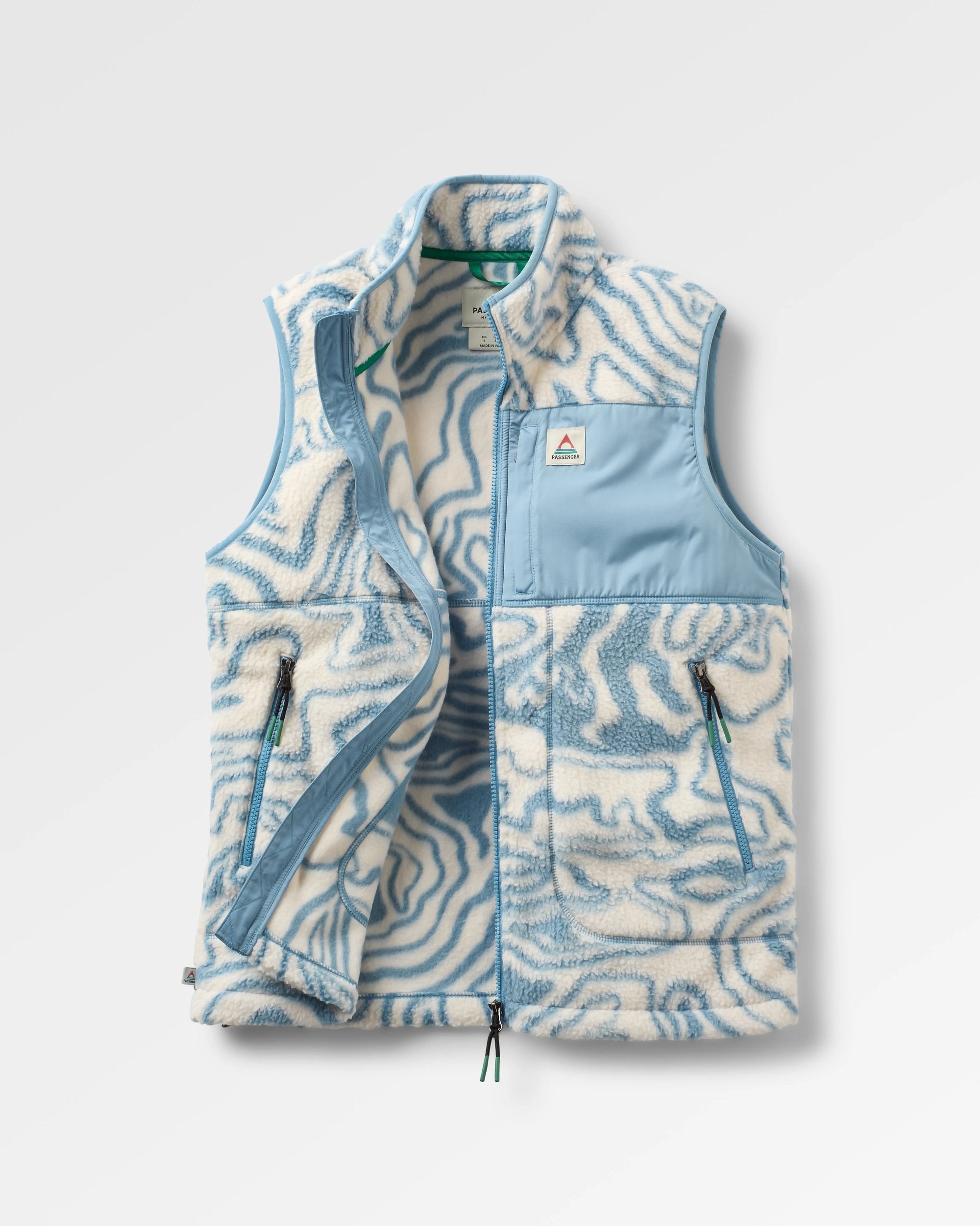 Fairbanks Recycled Sherpa Gilet - Strata Swirl Birch