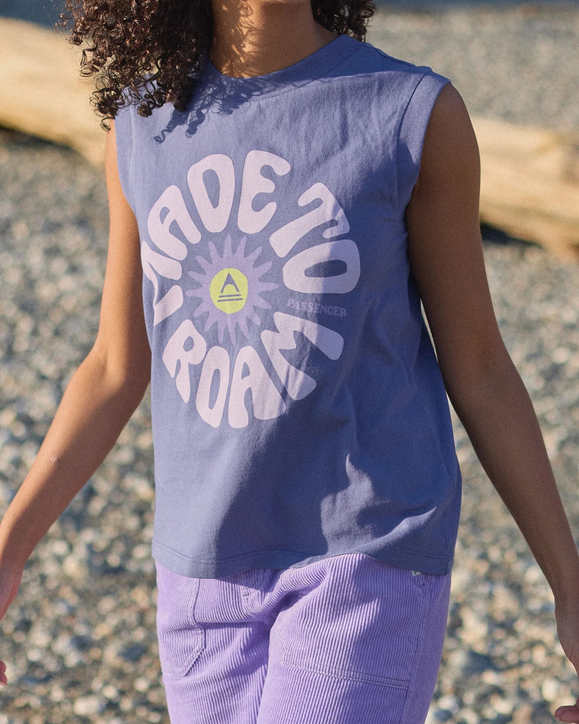 Easy Days Organic Cotton Vest - Purple Indigo