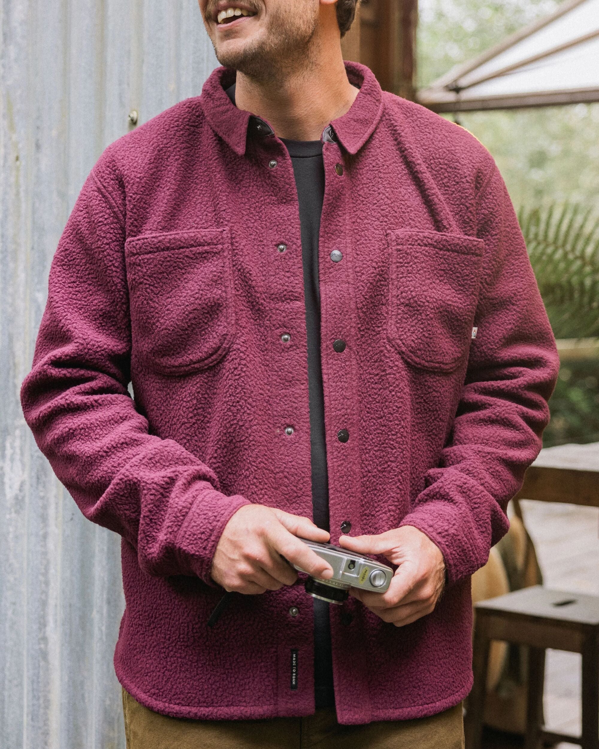 Backcountry Recycled Sherpa Fleece Shirt - Fig