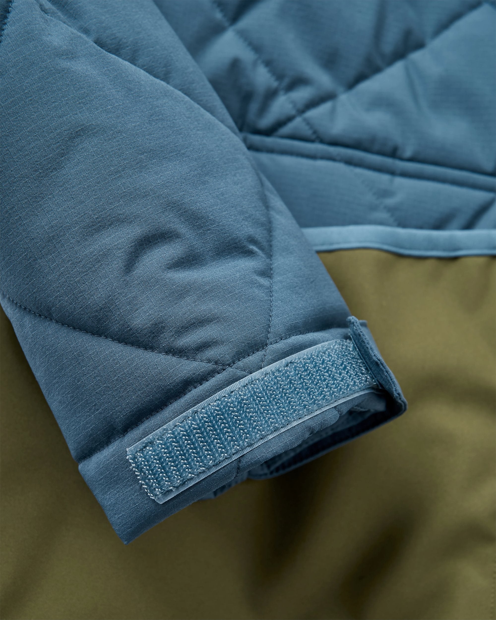 Campscape Recycled Fleece Lined Parka - Khaki/Dark Denim