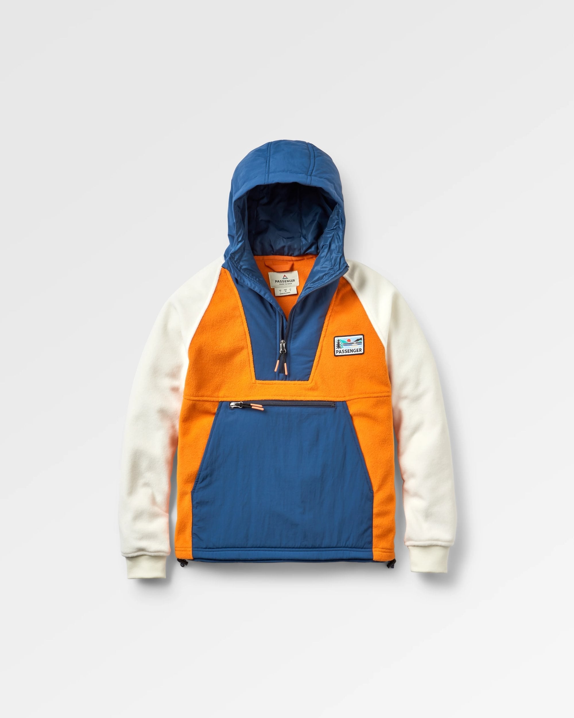 Alexander Recycled Hooded Polar Fleece - Sunrise Orange