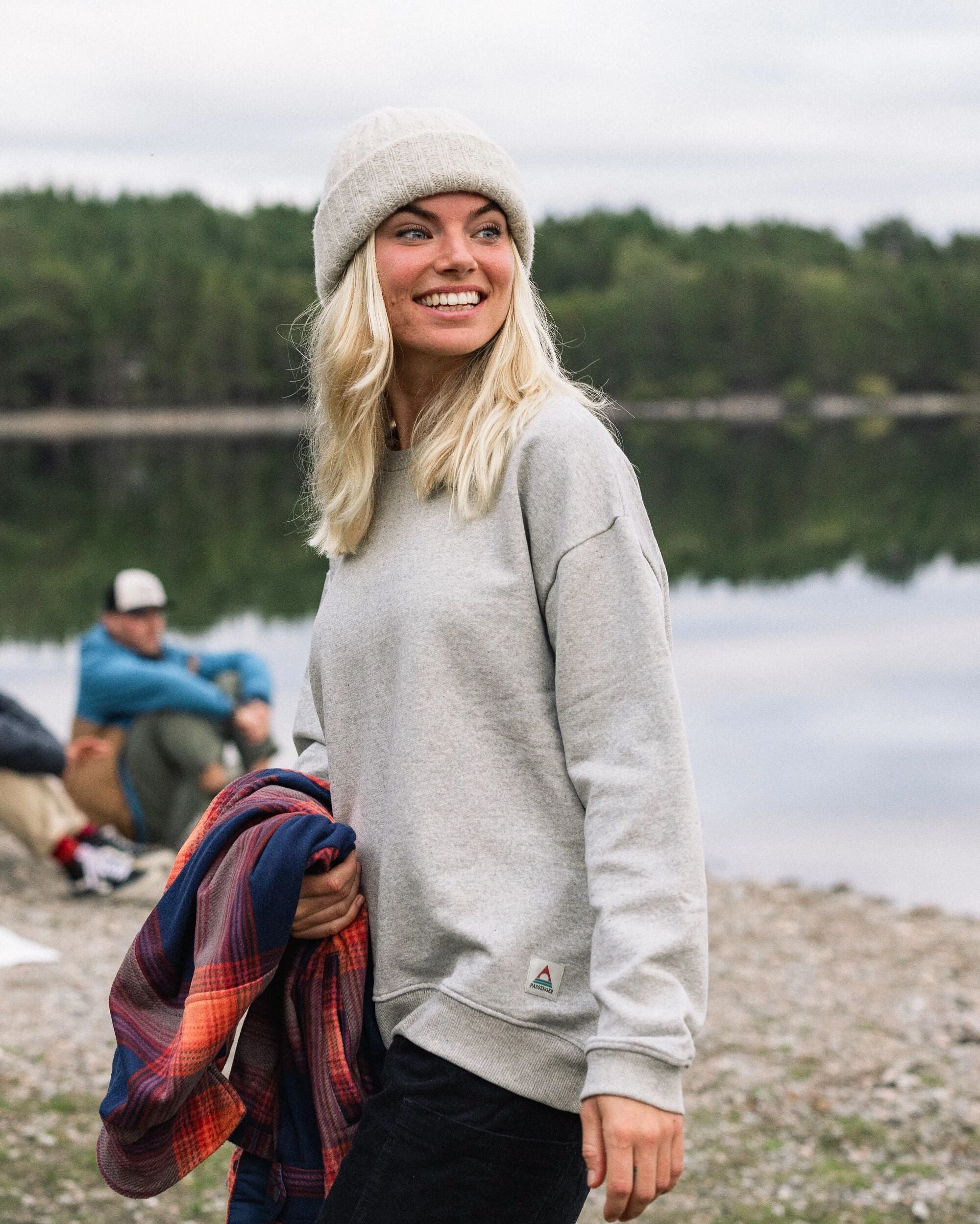 Heritage Recycled Cotton Sweatshirt - Mid Grey Marl