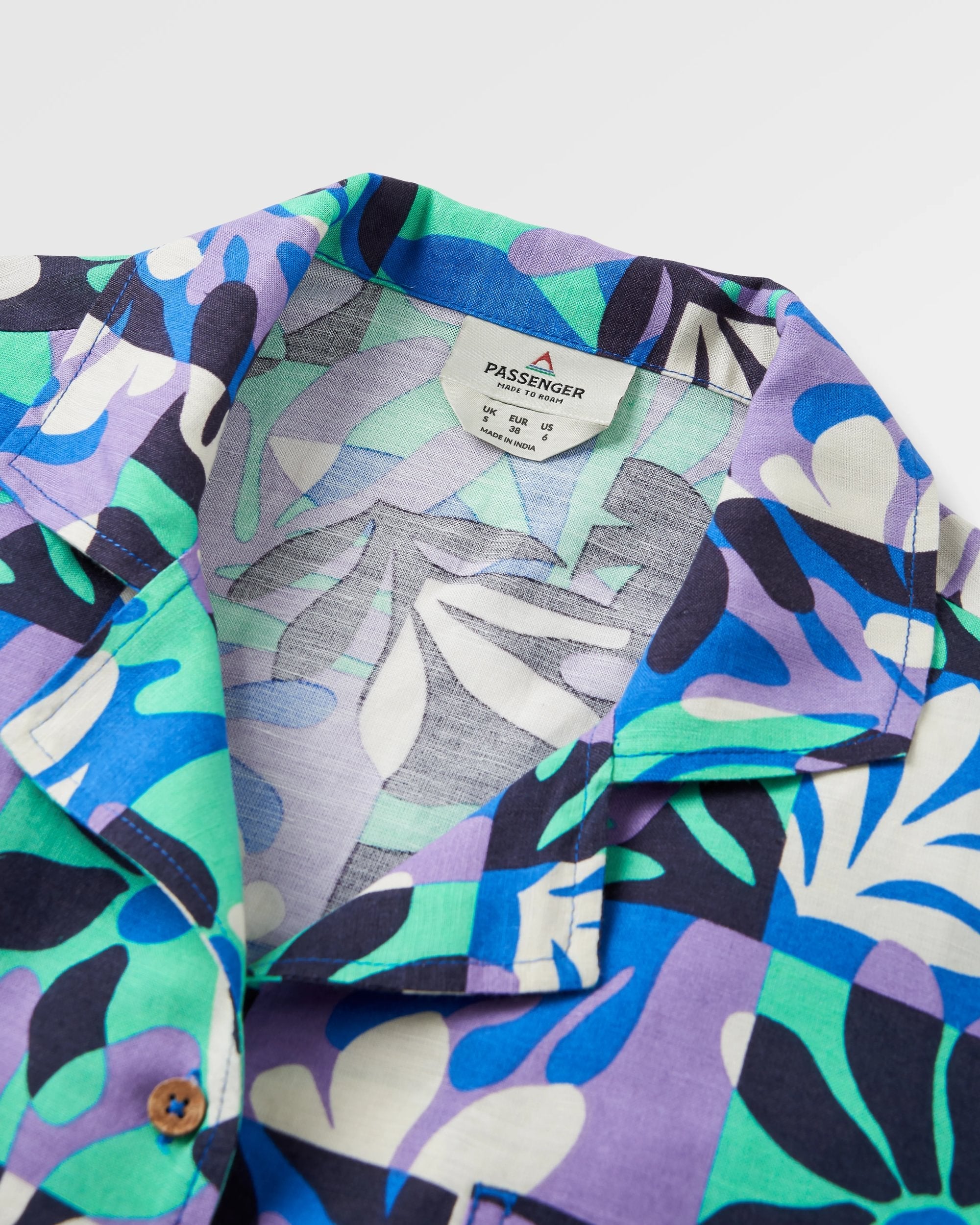 Arden Linen Short Sleeve Shirt - Mountain Foliage Purple