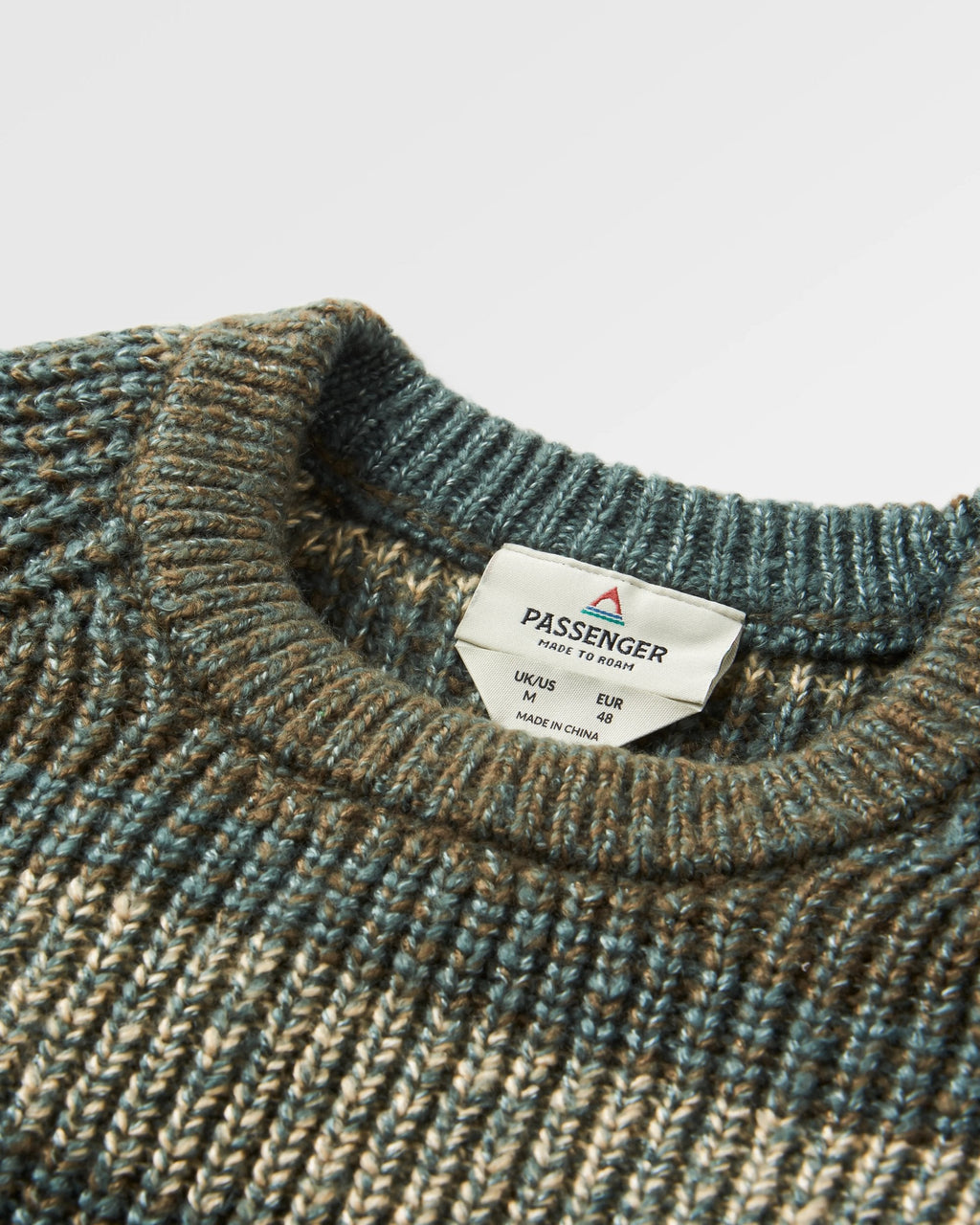 Fog Recycled Knitted Jumper - Dark Olive Multi Stripe
