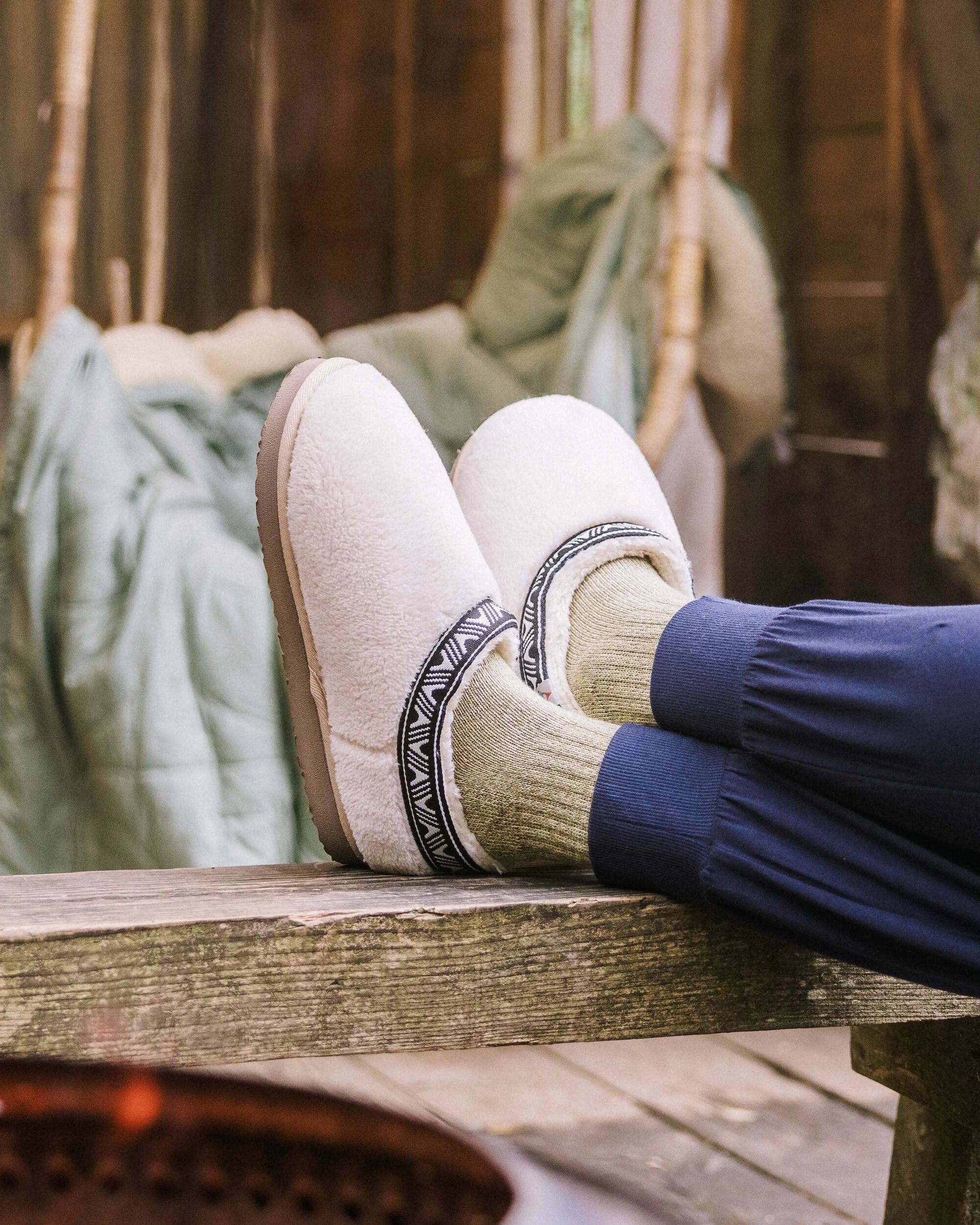 Ember Sherpa Fleece Slipper - Birch