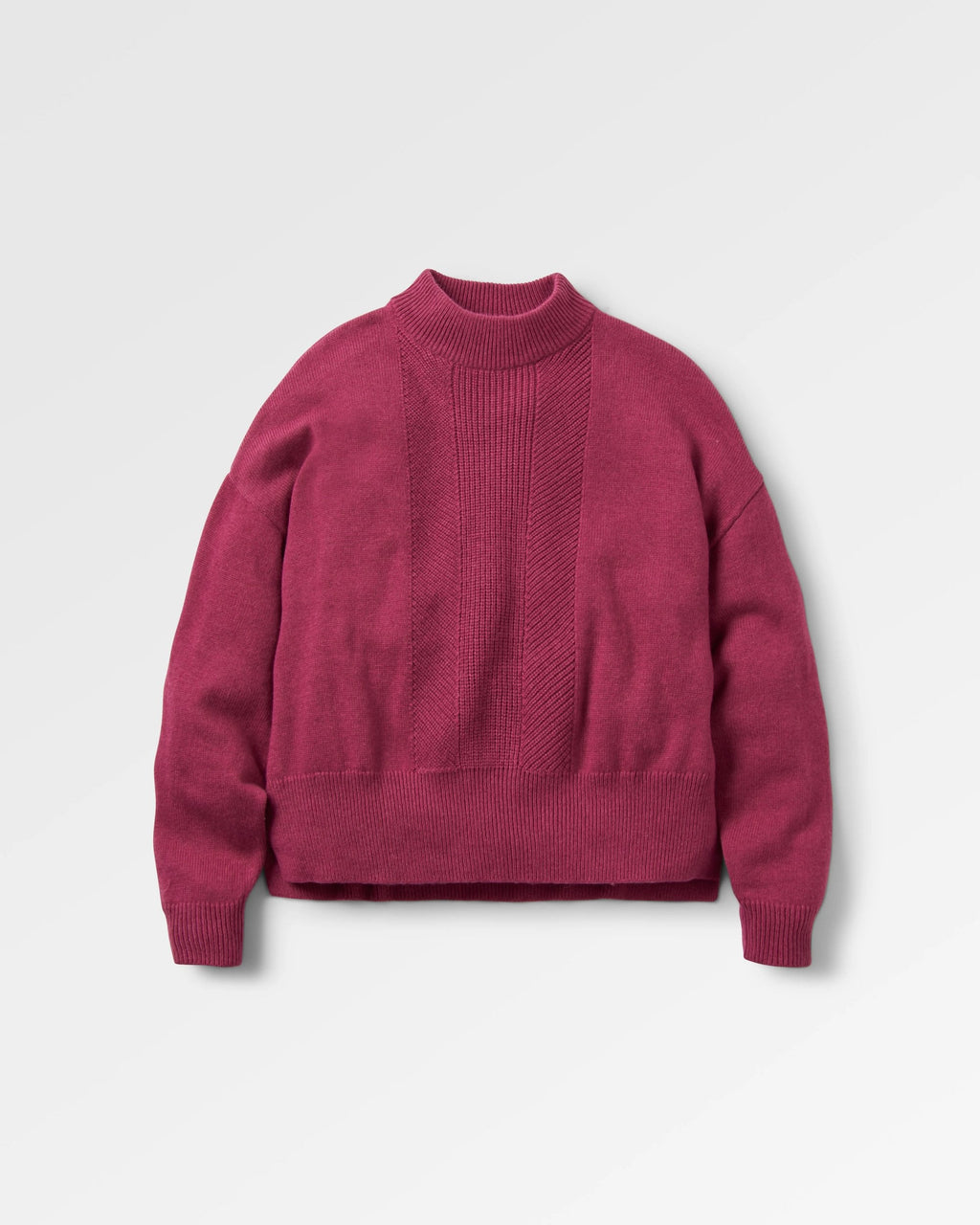 Hideout Oversized Recycled Knitted Jumper - Rhubarb