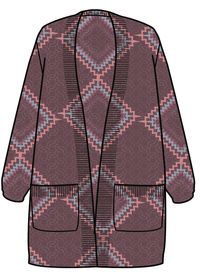 Homestead Recycled Cardigan - Wine
