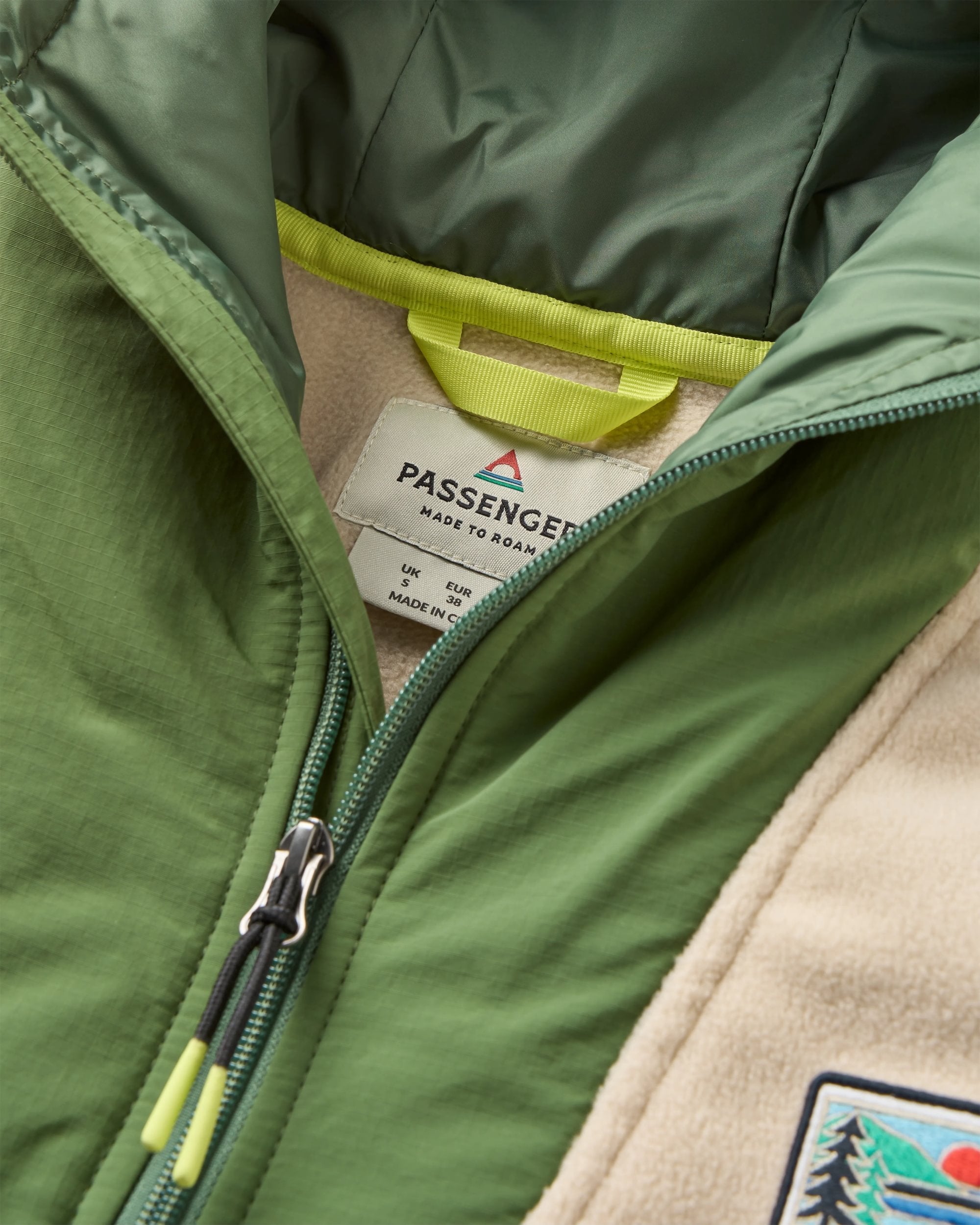 Alexander Recycled Hooded Polar Fleece - Feather/Wild Green