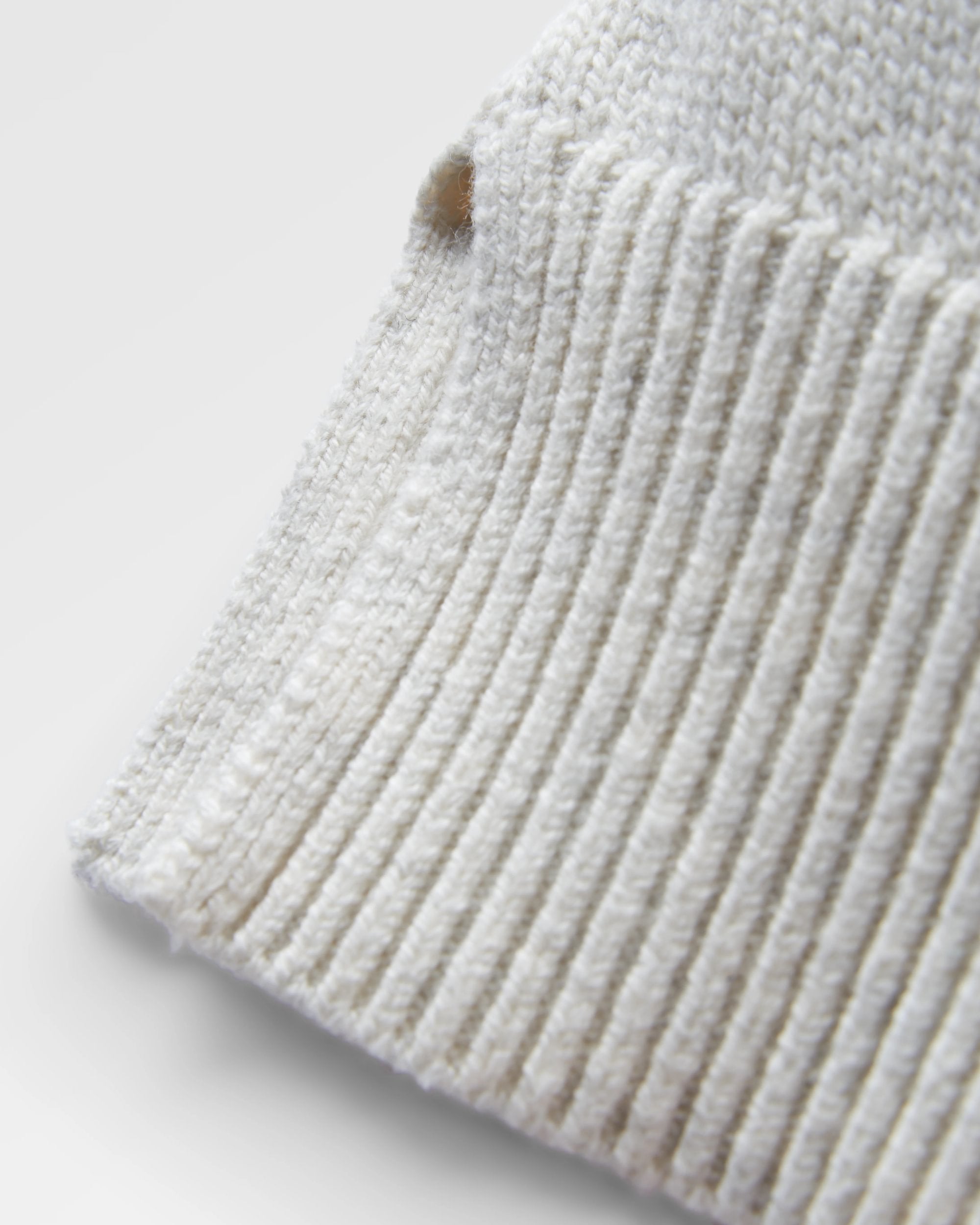 Cove Organic Cotton Knitted Hoodie - Off White