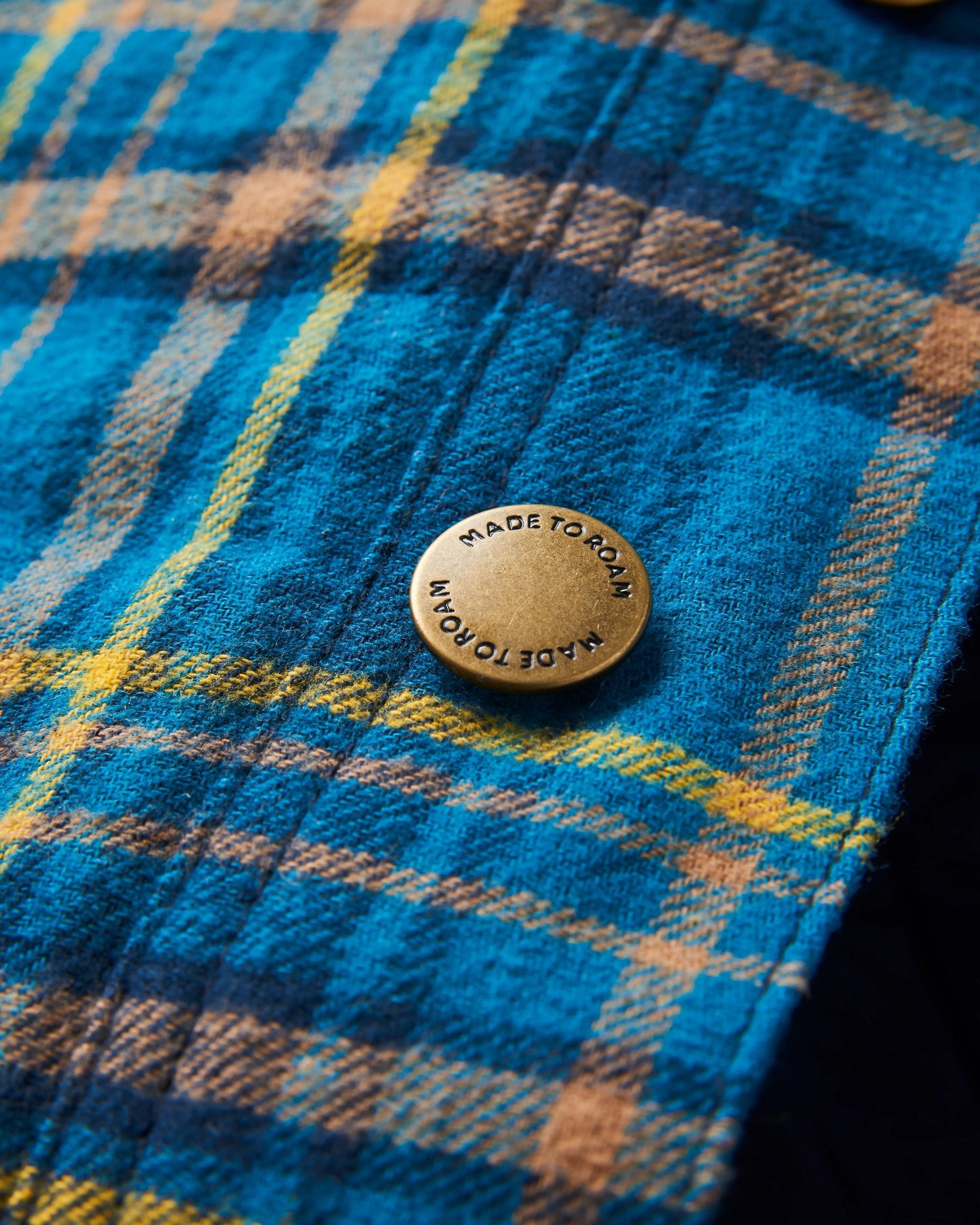 Falcon Organic Cotton Jacket - Tidal Blue Check