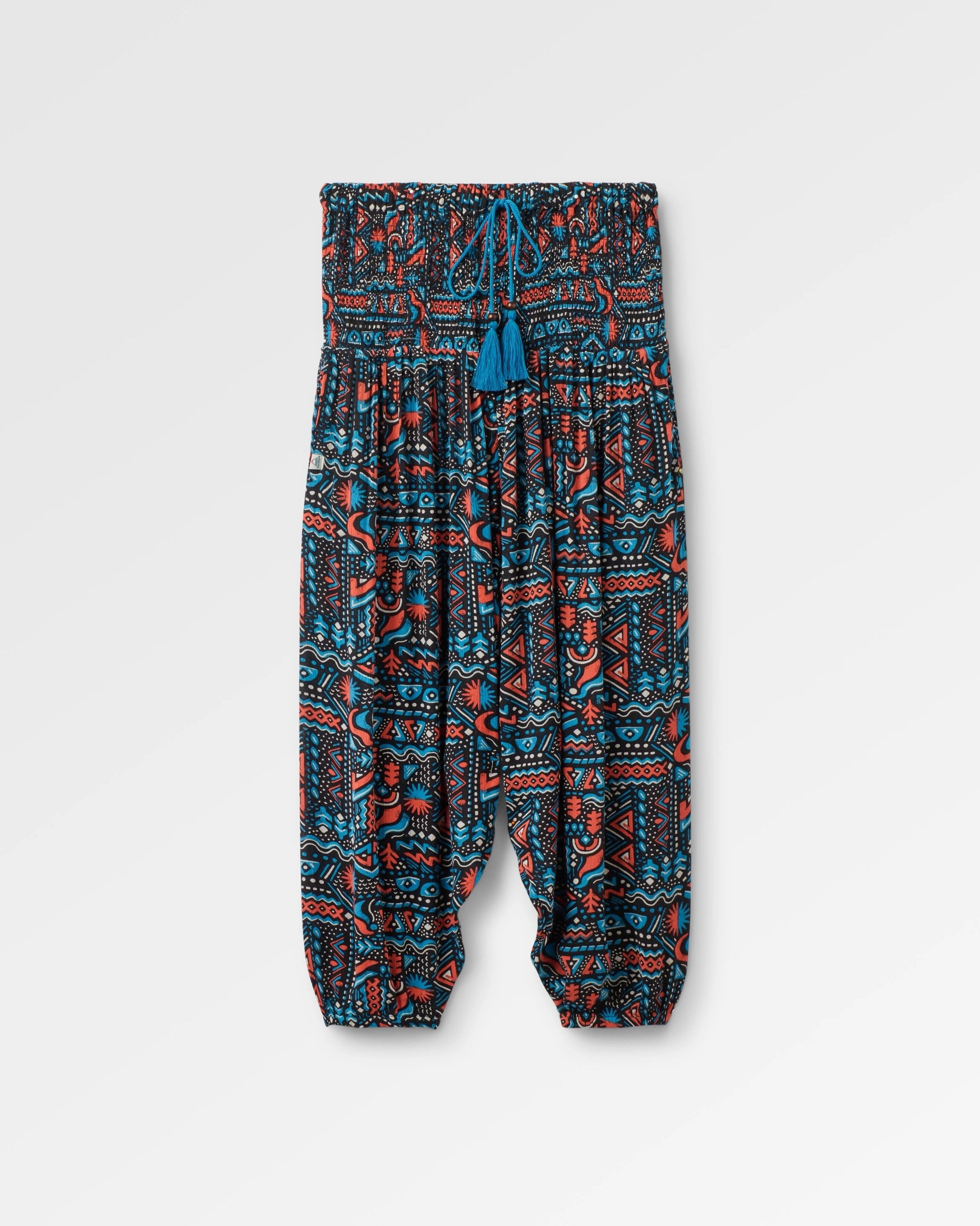 Daylily Loose Trouser - Elemental Geo Black