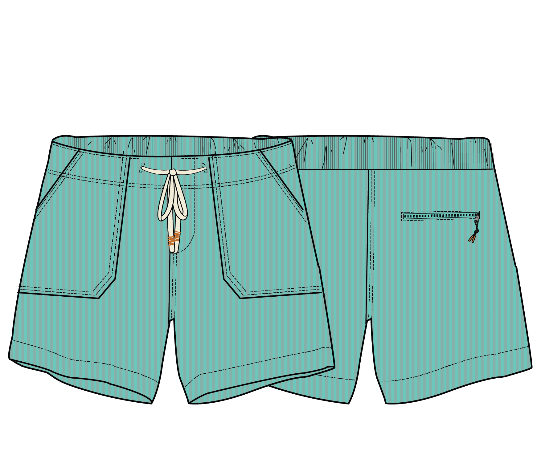 Avian Organic Cord Short - Aqua