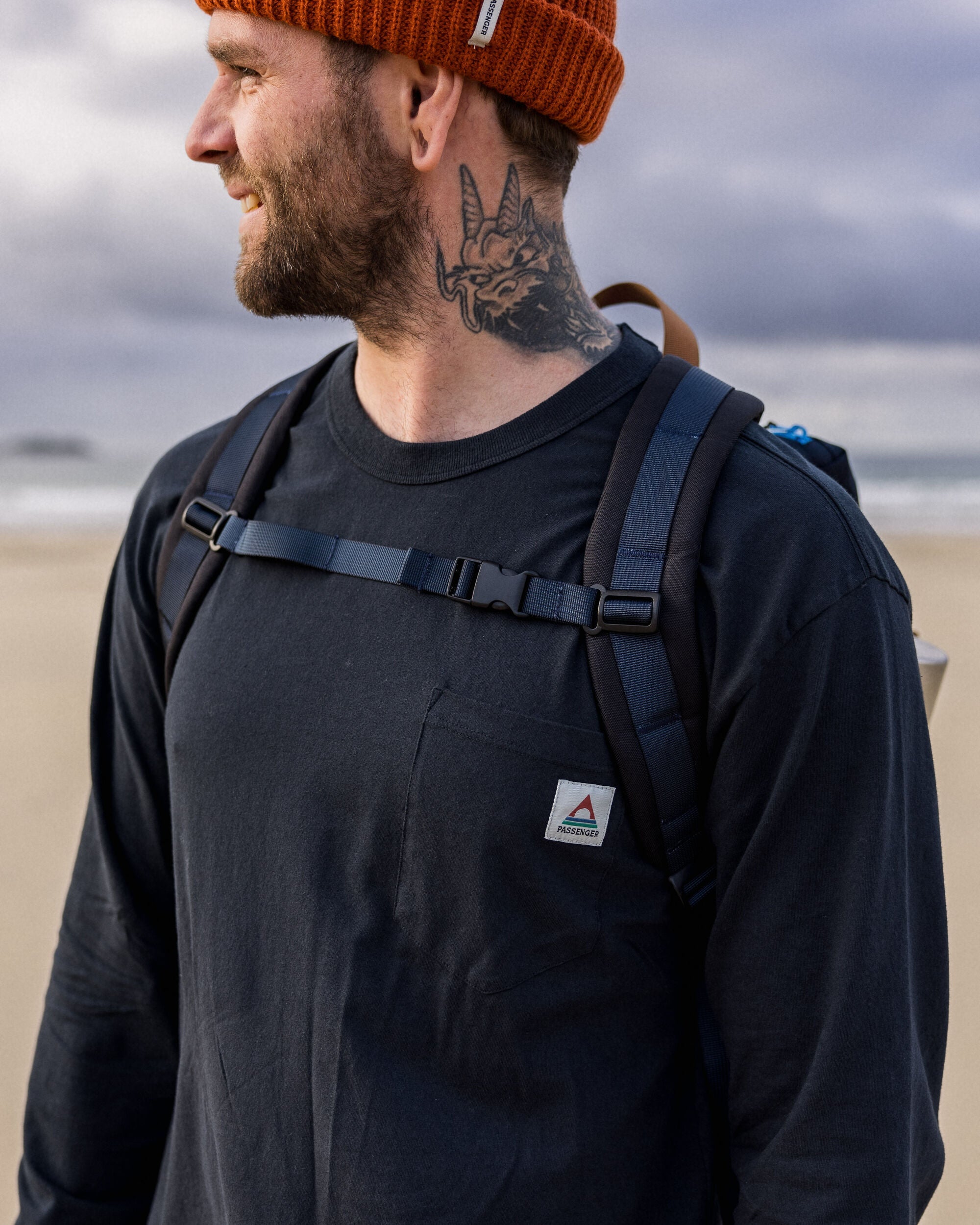Heritage Organic Relaxed Fit LS T-Shirt - Black