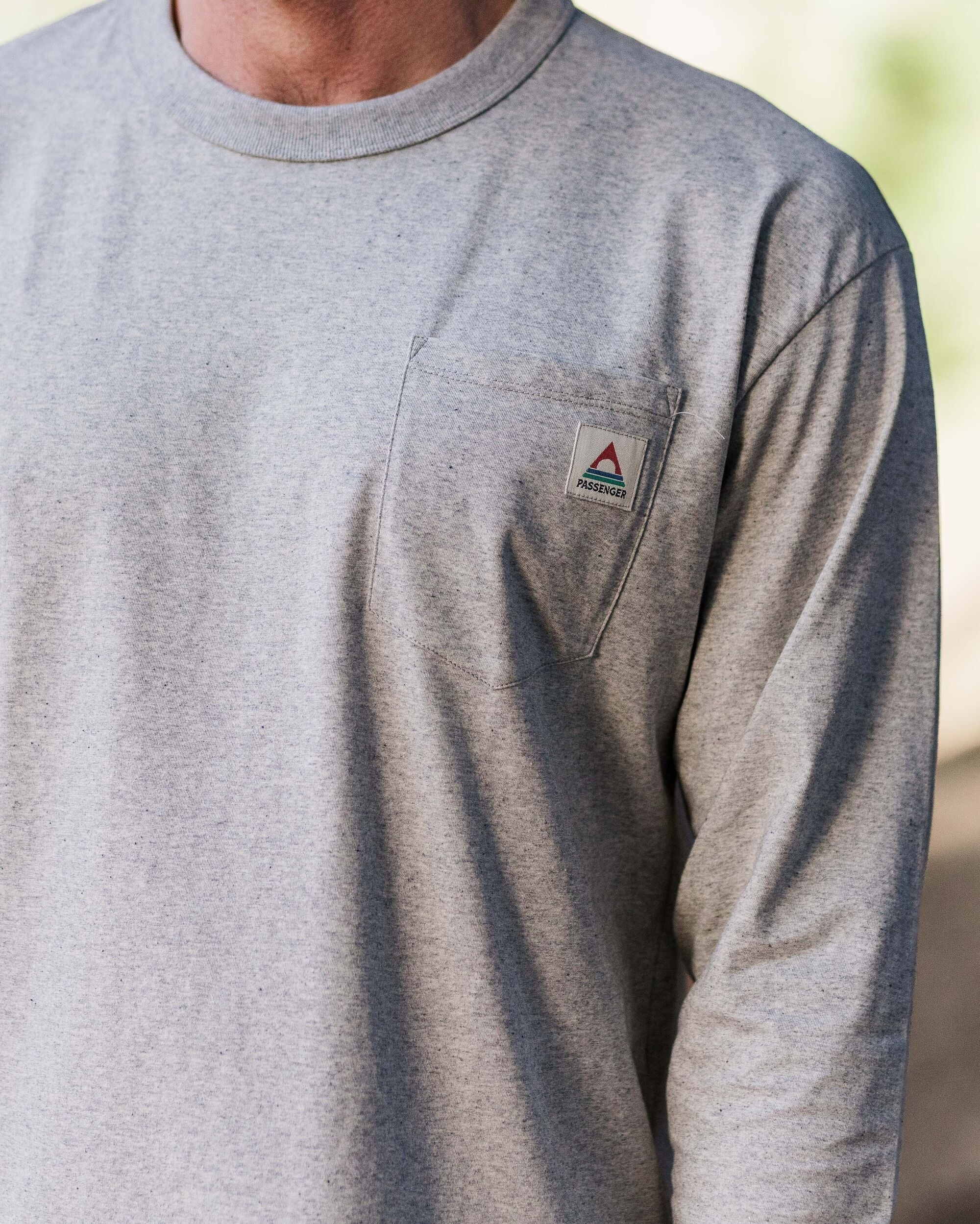 Heritage Organic Relaxed Fit LS T-Shirt - Grey Marl