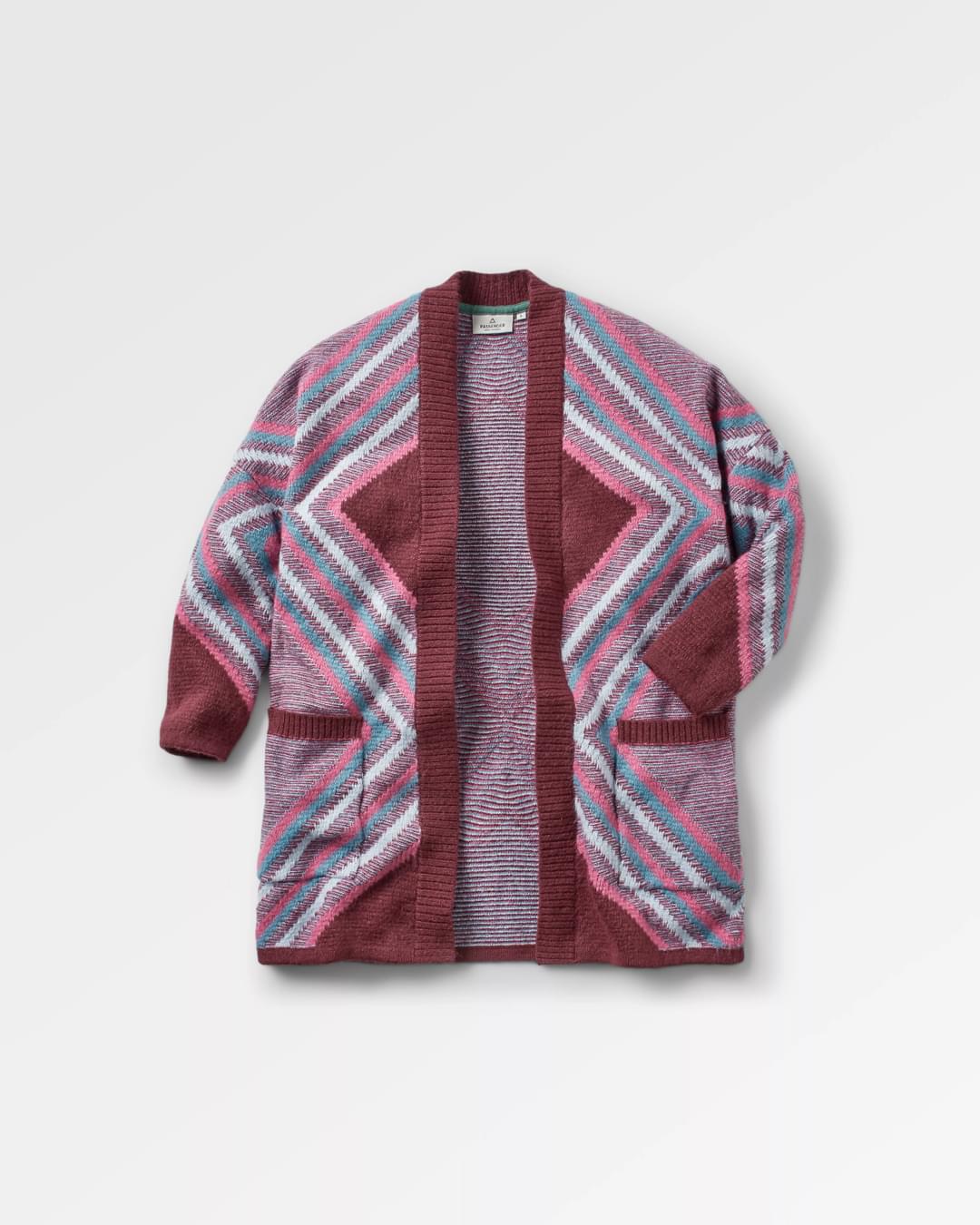 Homestead Recycled Cardigan - Wine