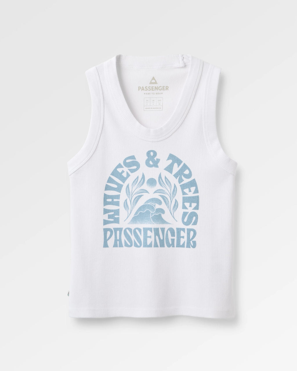 Dawning Ribbed Scoop Neck Vest - White