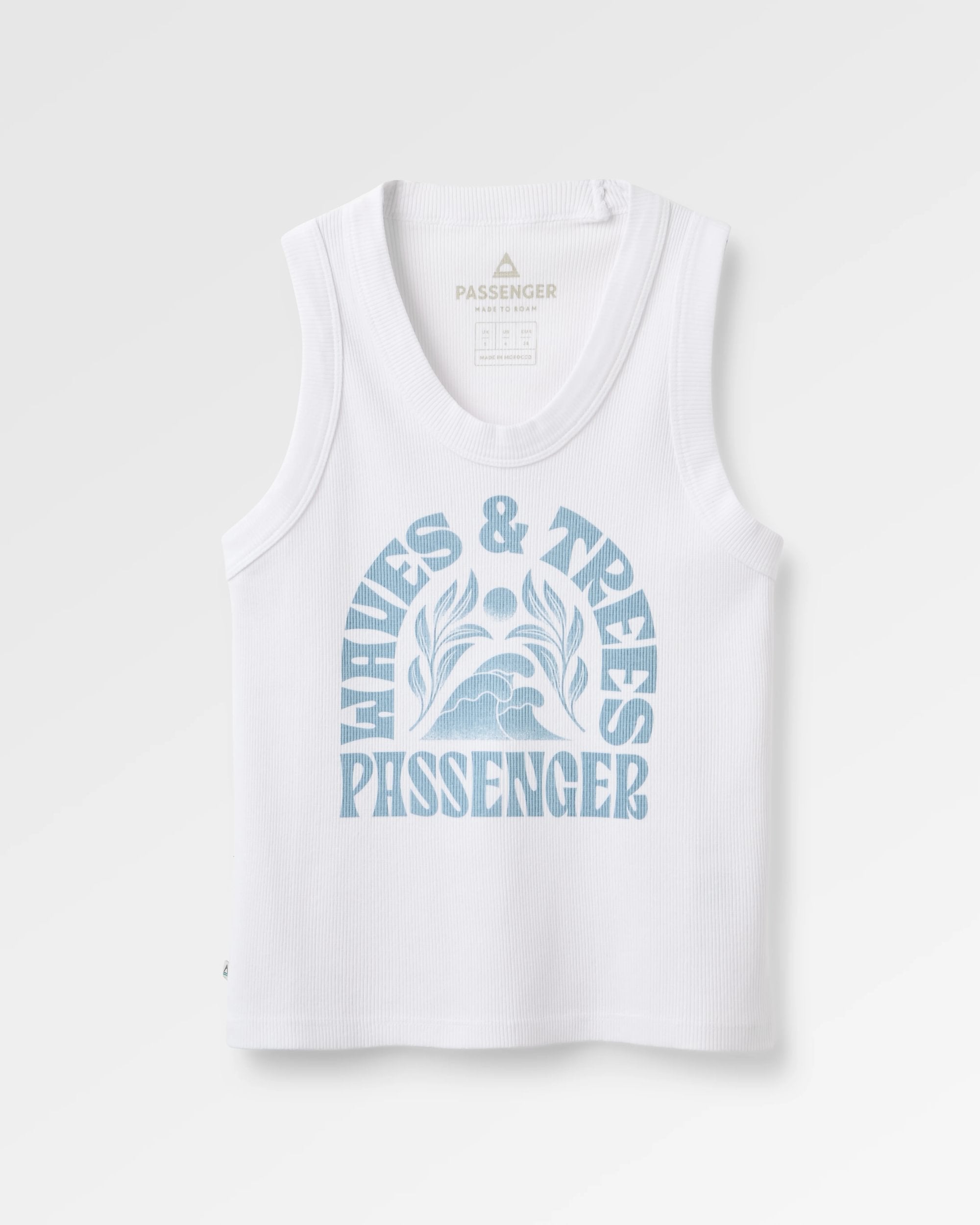 Dawning Ribbed Scoop Neck Vest - White