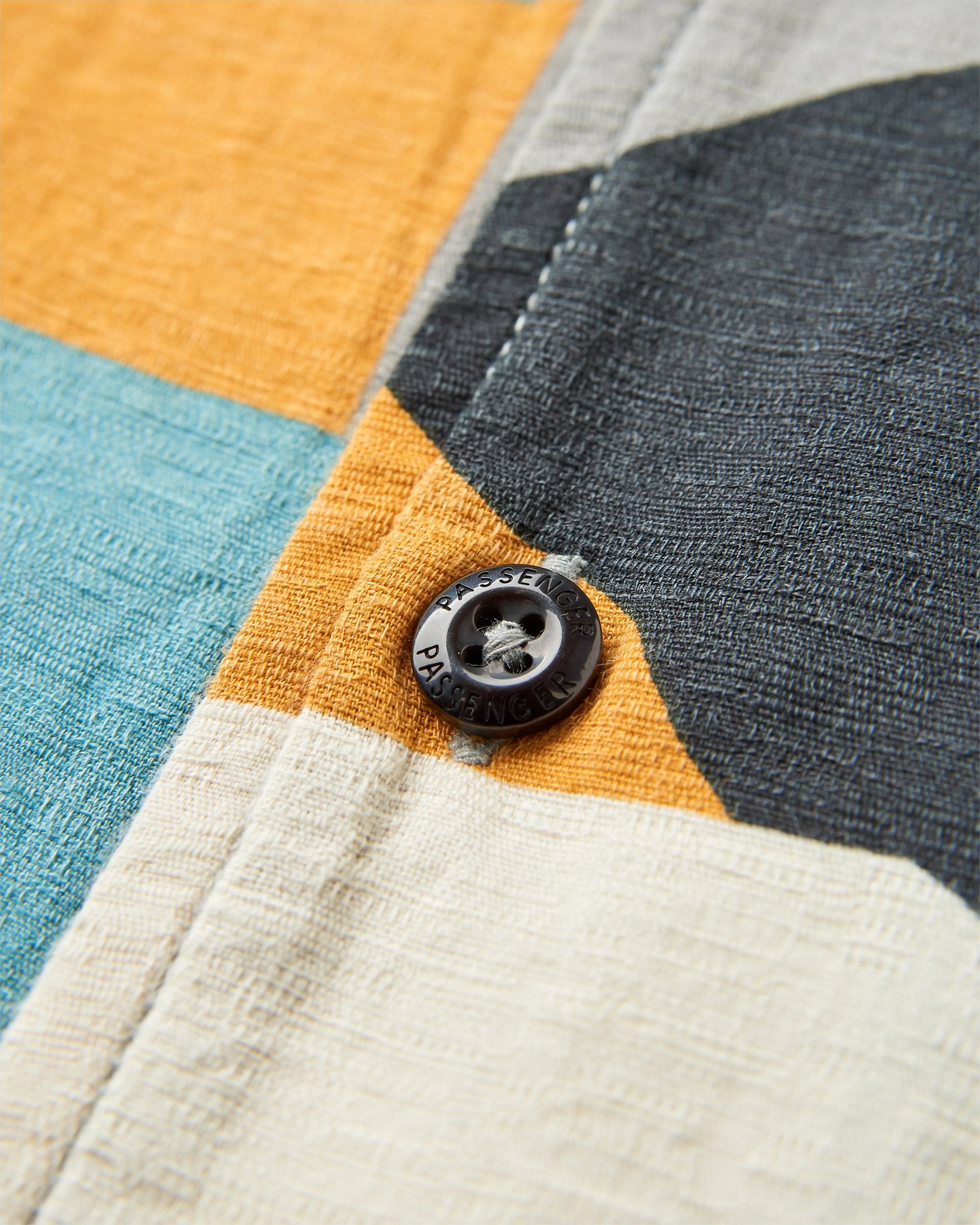 Cove Organic Cotton Textured Shirt - Vista Patchwork Arctic