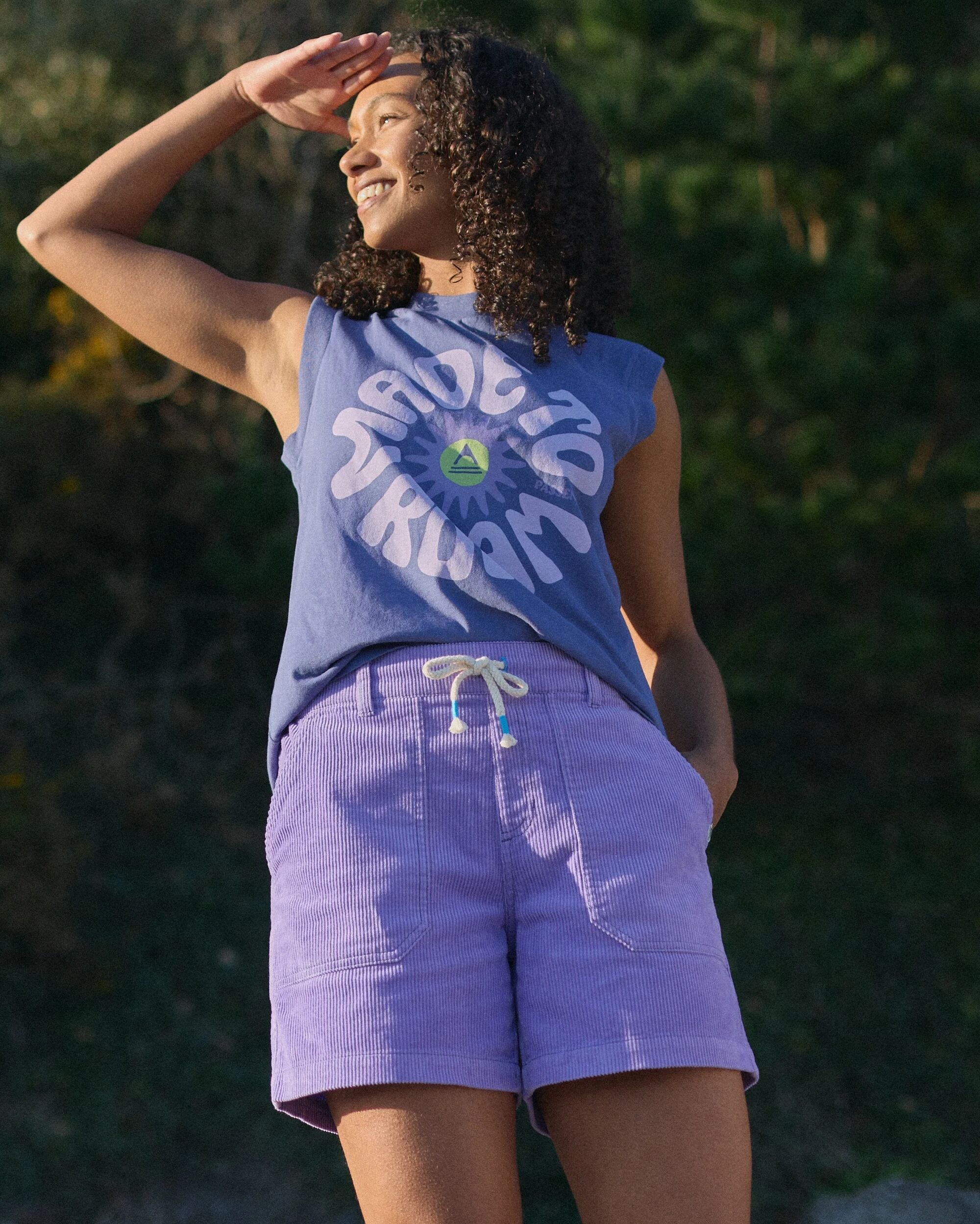 Avian Organic Cord Short - Retro Purple