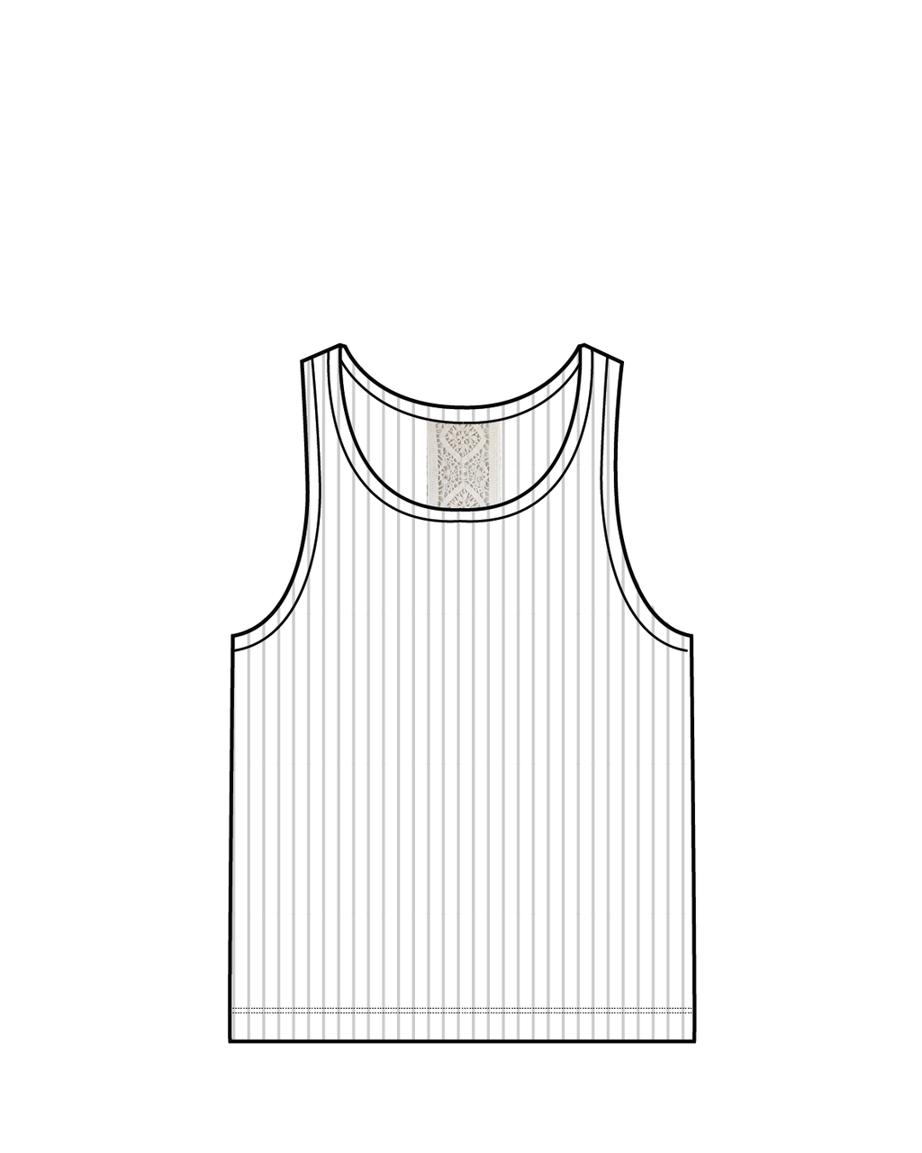 Atmos Ribbed Tank Vest - White