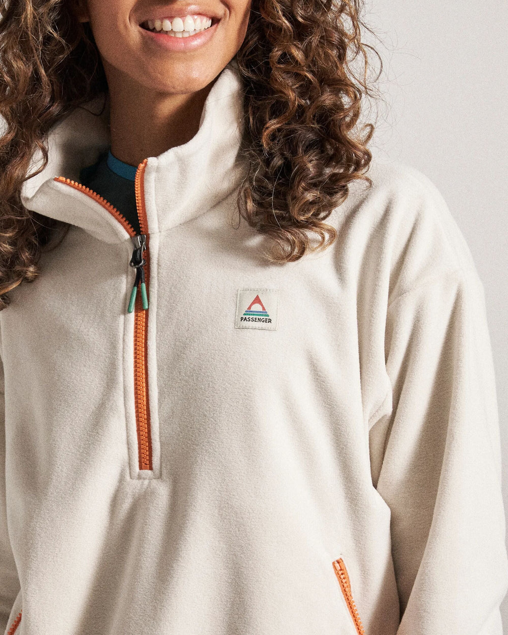 Ayla Recycled Micro Polartec® Fleece - Vintage White