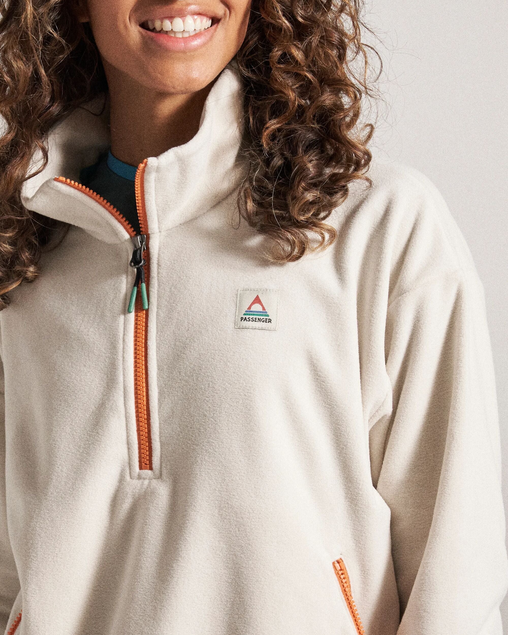 Ayla Recycled Micro Polartec® Fleece - Vintage White