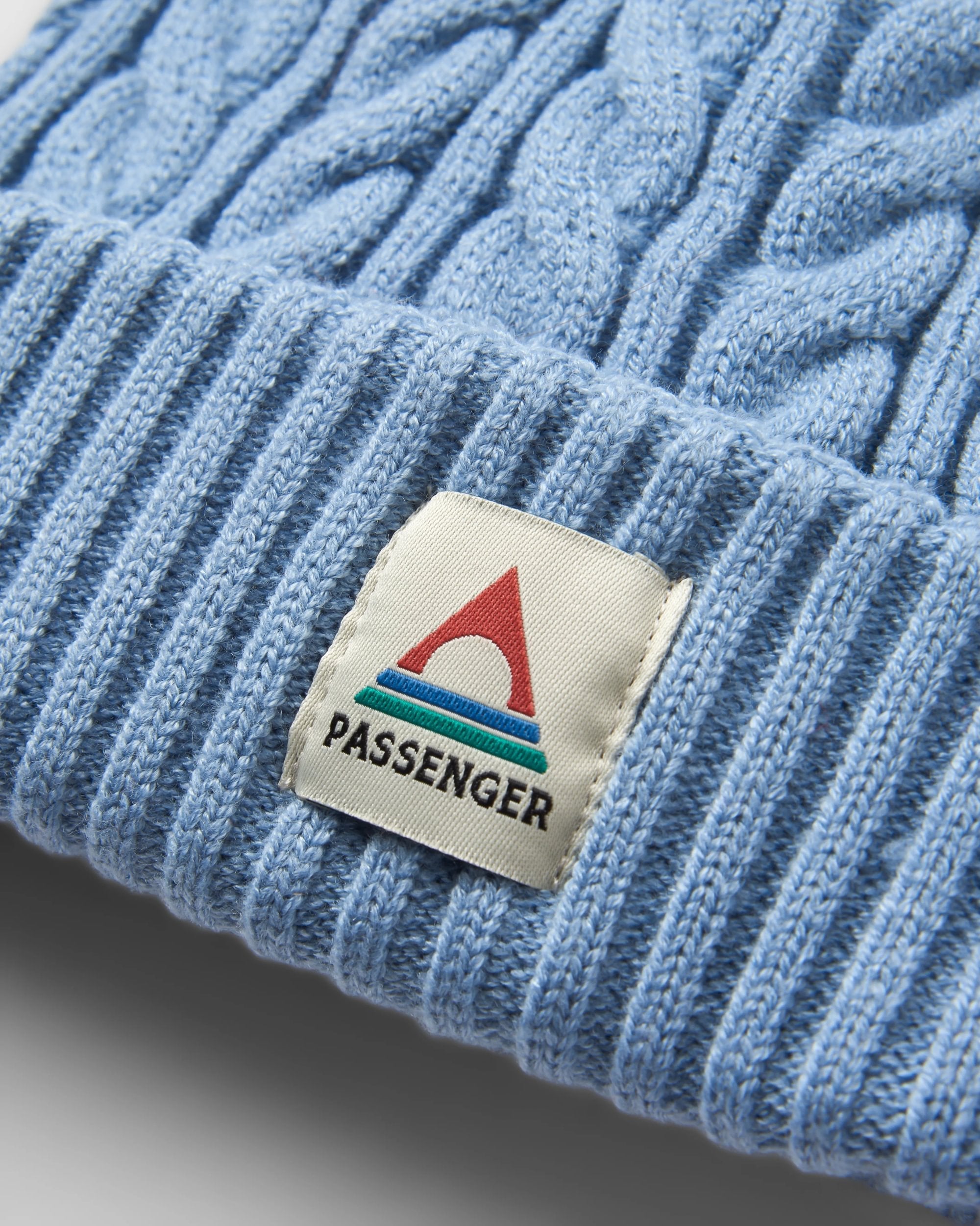 Fireside Recycled Cable Knit Beanie - Faded Denim