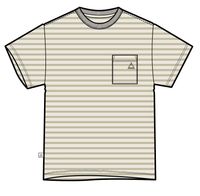 Zen Recycled Cotton Relaxed Fit T-Shirt - Apple Green Stripe