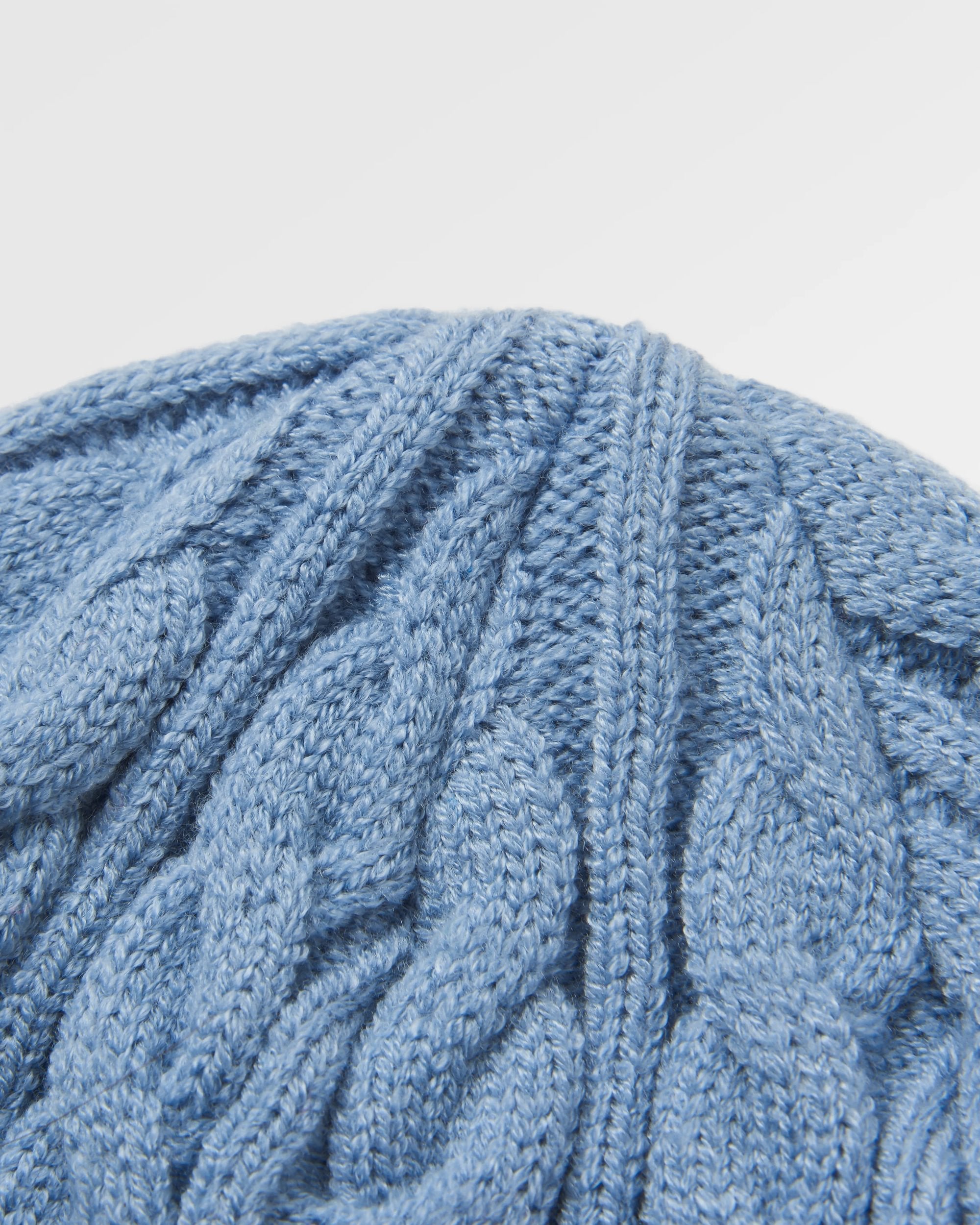 Fireside Recycled Cable Knit Beanie - Faded Denim