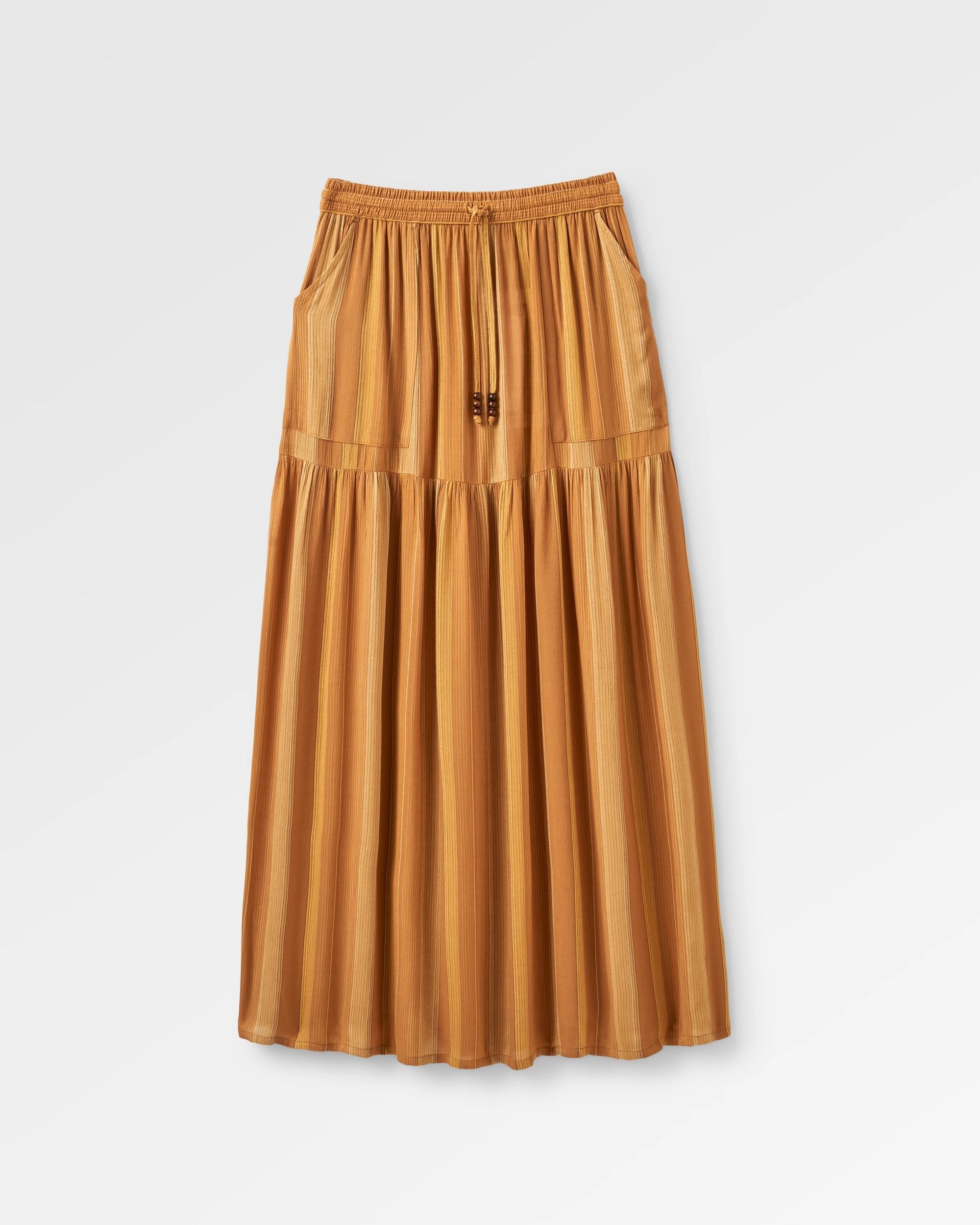 Zephyr Woven Maxi Skirt - Spruce Yellow Stripe