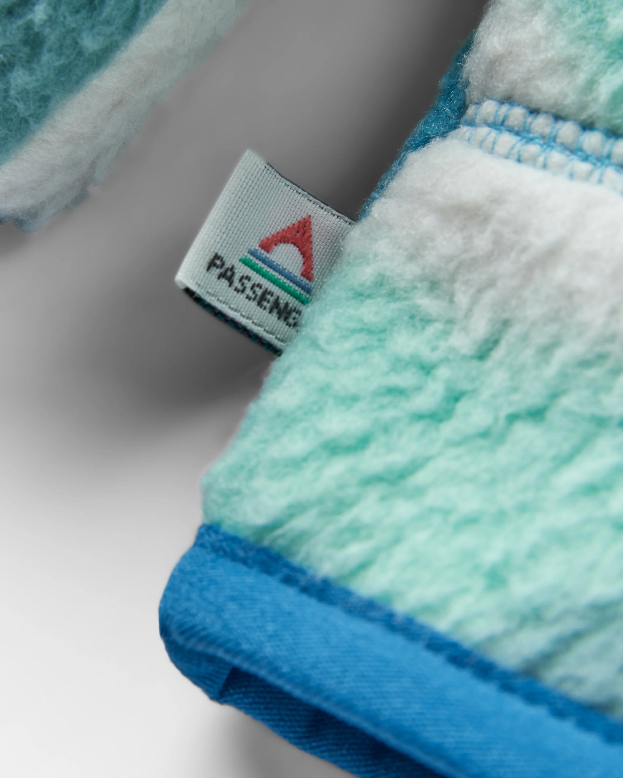 Fairbanks Full Zip Recycled Sherpa Fleece - Vista Patchwork Aqua