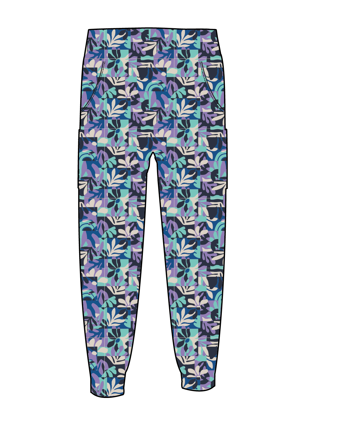Day Dream Recycled Trouser - Mountain Foliage Purple