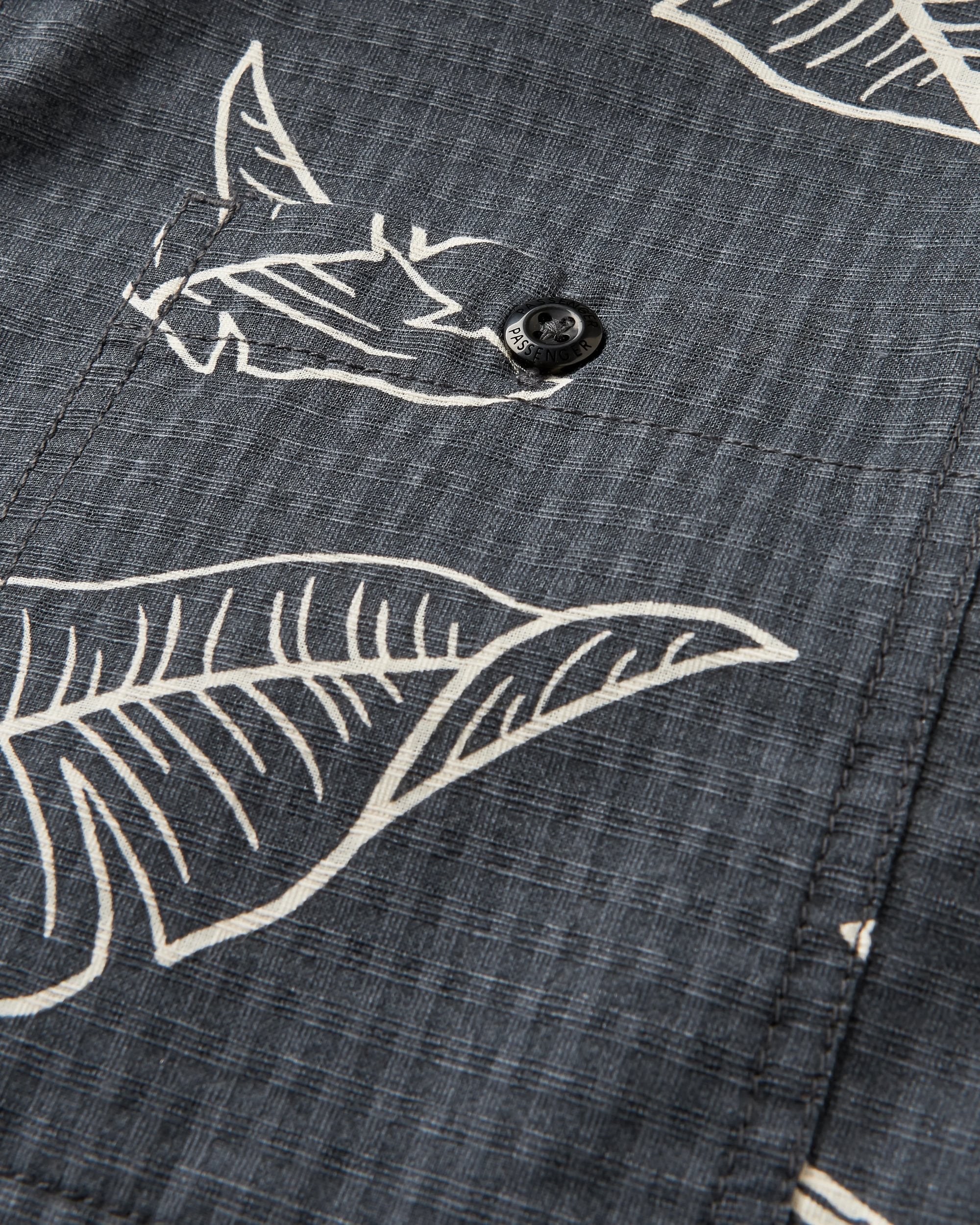 Chill Textured Short Sleeve Shirt - Palm Faded Black