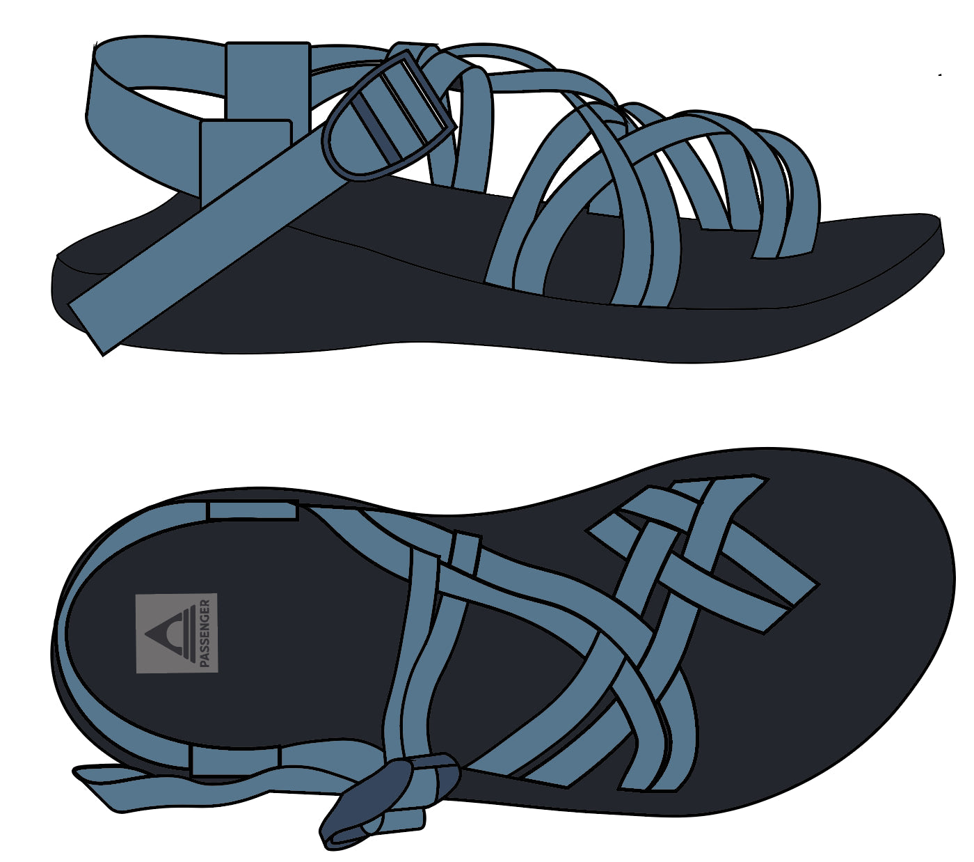 Atlas Sandal - Moonlight Blue
