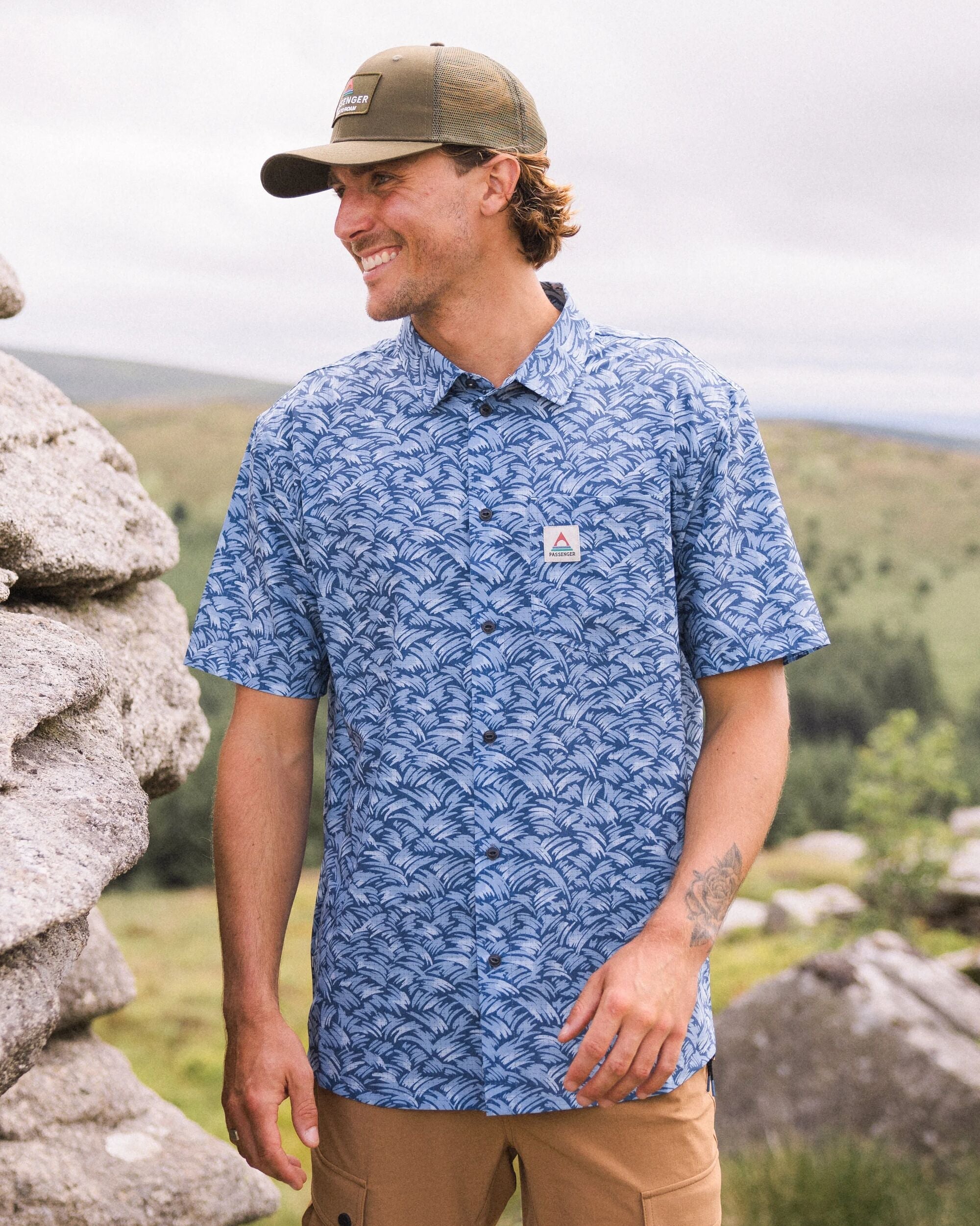 365 Recycled Active Shirt - Waves Dark Denim