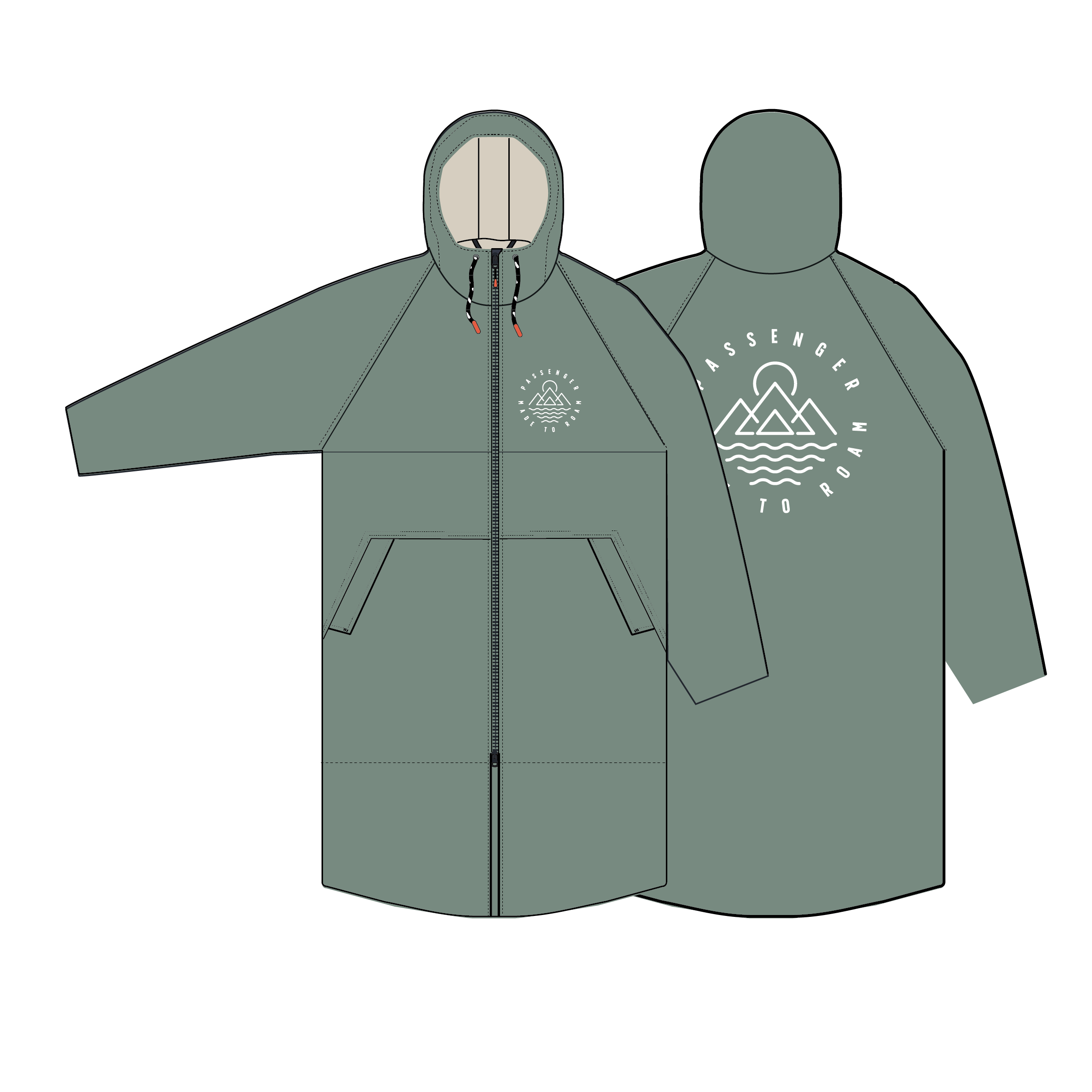 Escapism Recycled Sherpa Lined Changing Robe - Pistachio