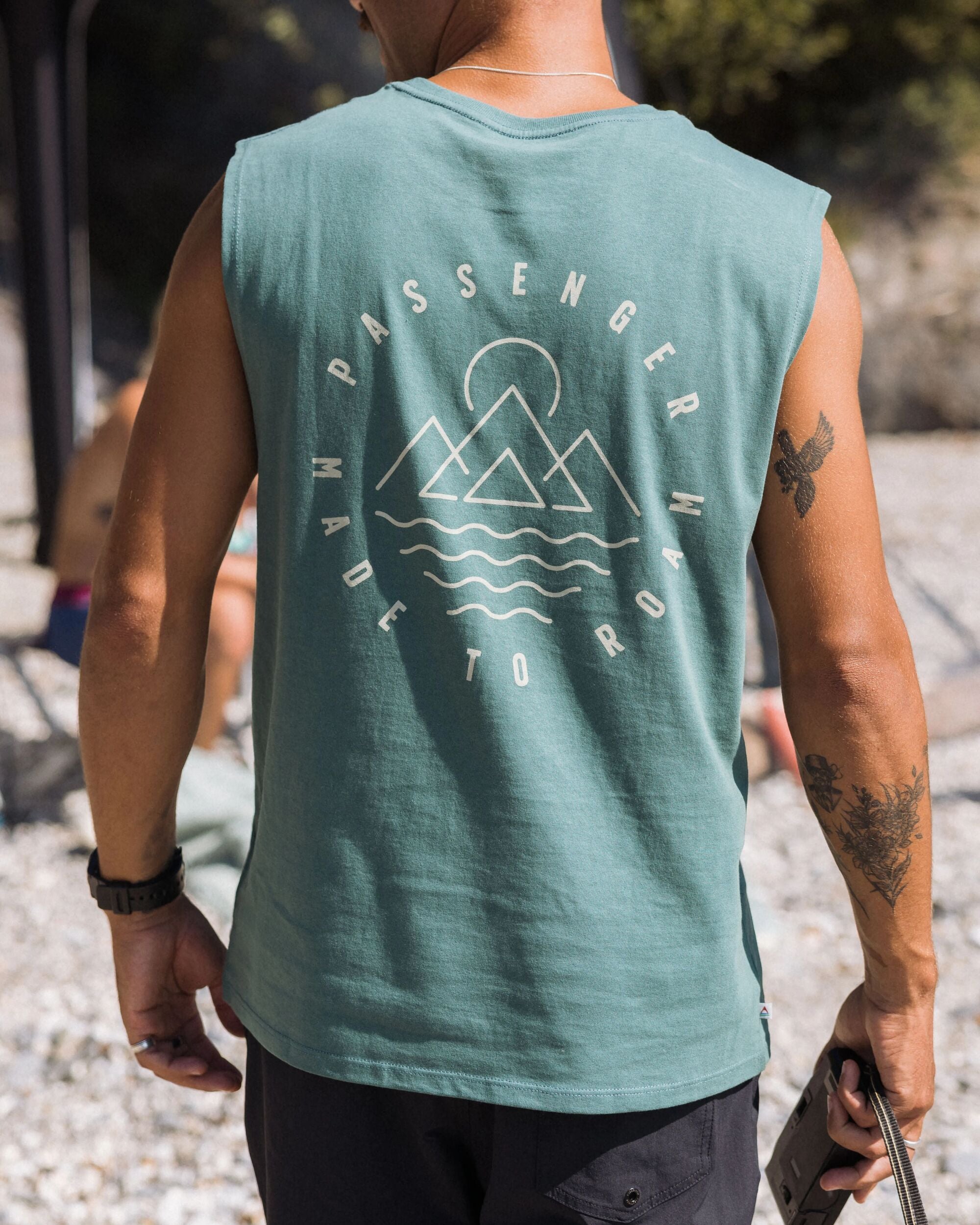 Escapism Recycled Cotton Vest - Deep Ocean