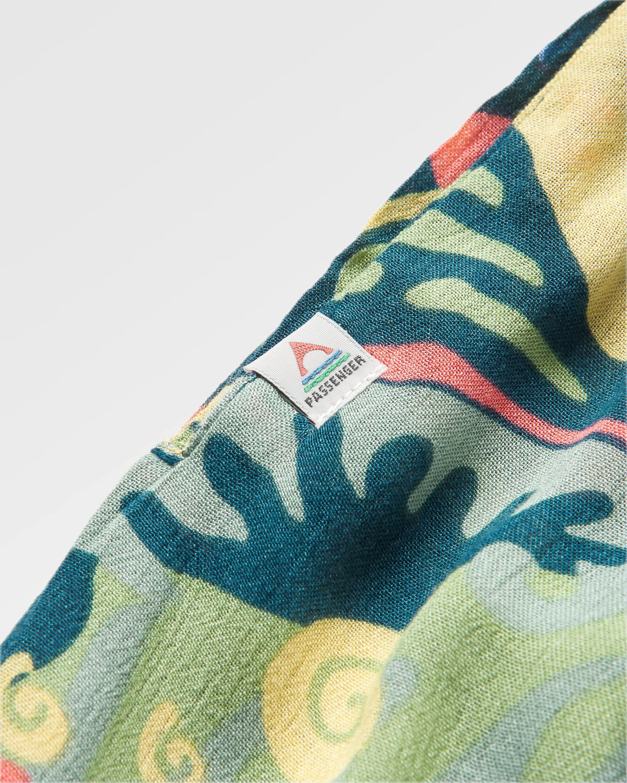 Daylily Loose Trouser - Abstract Seaweed Tidal Blue