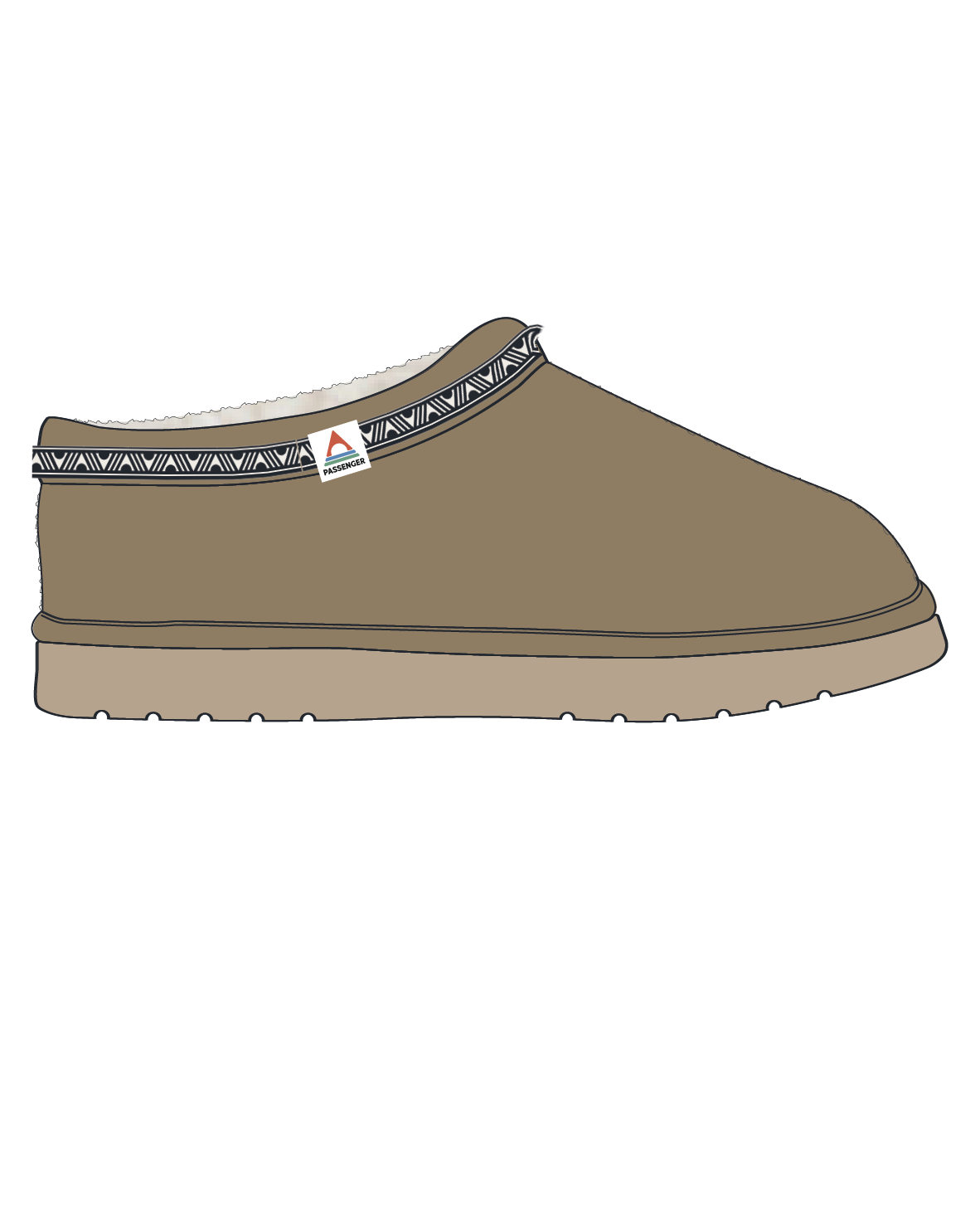 Ember Sherpa Fleece Slipper - Biscuit