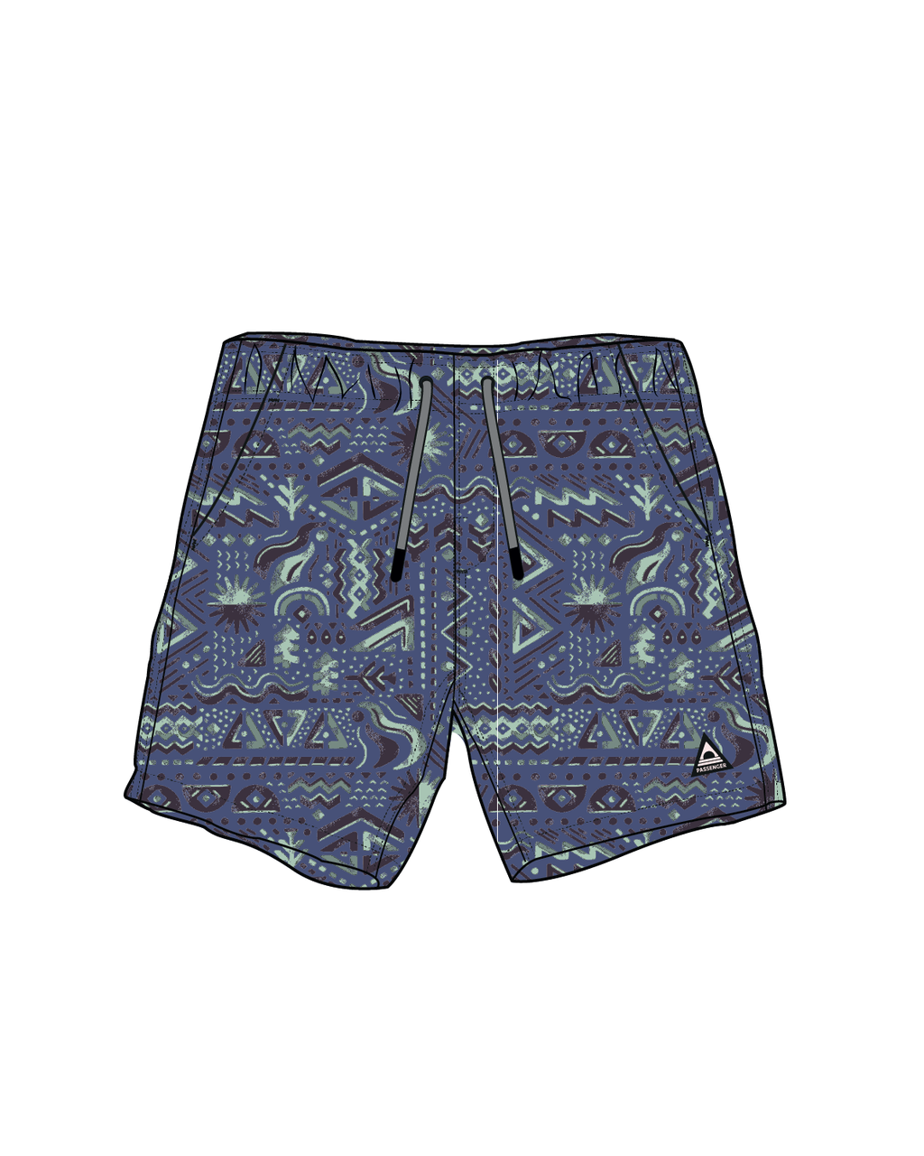 Drifter NetPlus® Beach Linerless Short - Elemental Geo Purple Indigo