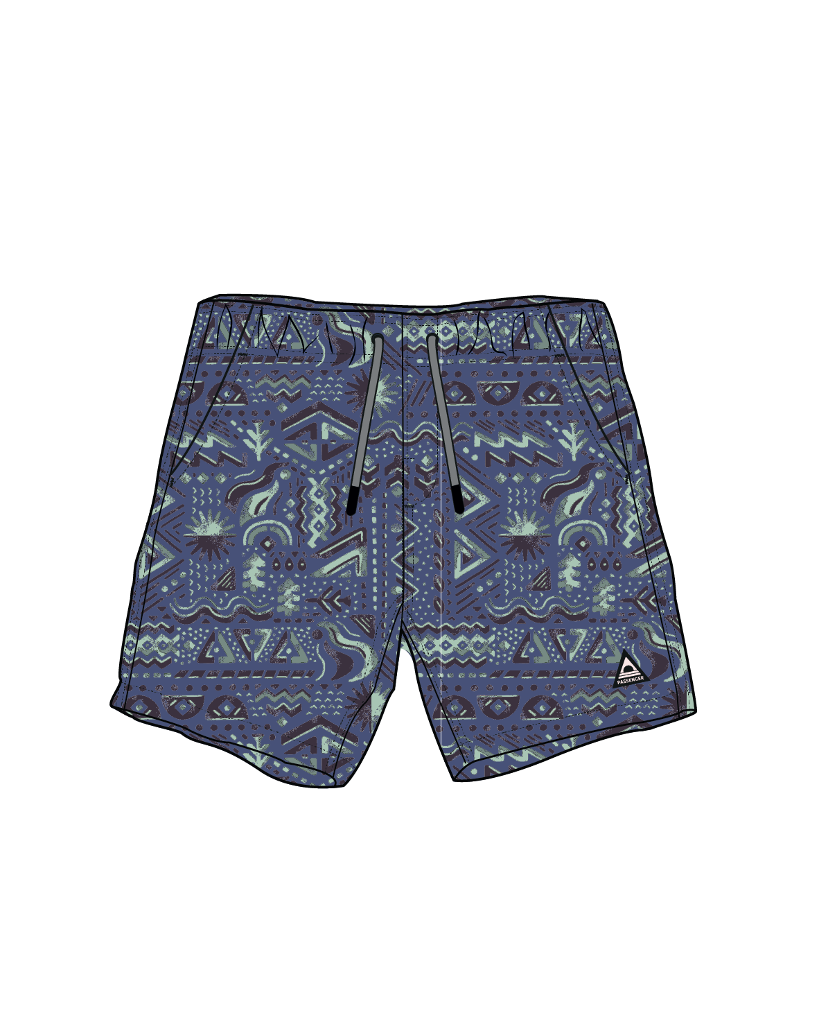 Drifter NetPlus® Beach Linerless Short - Elemental Geo Purple Indigo