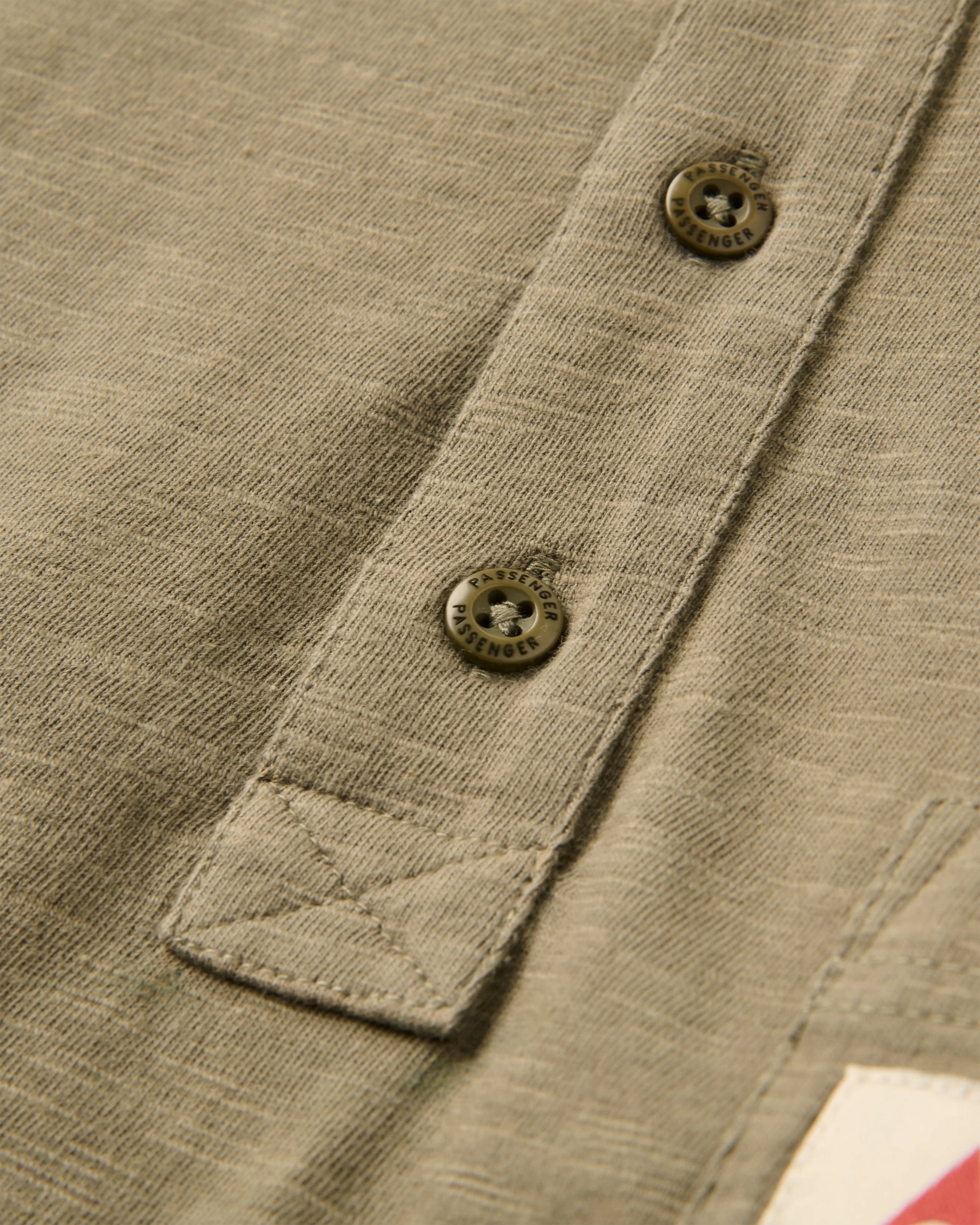 Headland LS Slub Henley - Dusty Olive