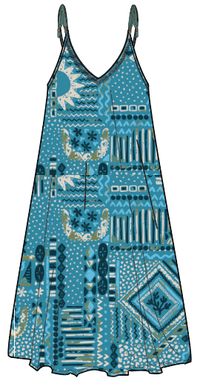 Copetín Jumpsuit - Vintage Patchwork Blue Pool