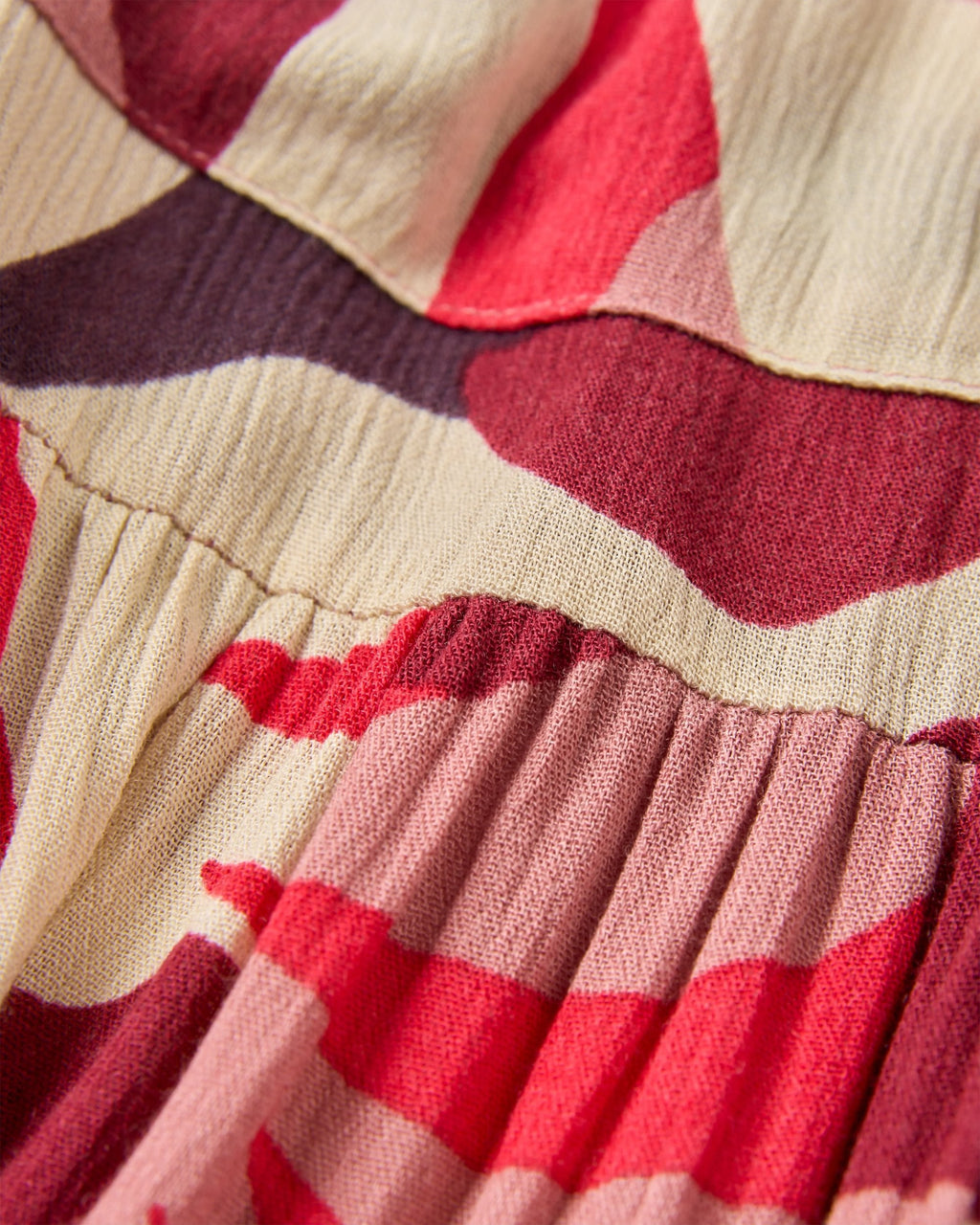 Zephyr Woven Maxi Skirt - Mountain Foliage Cranberry