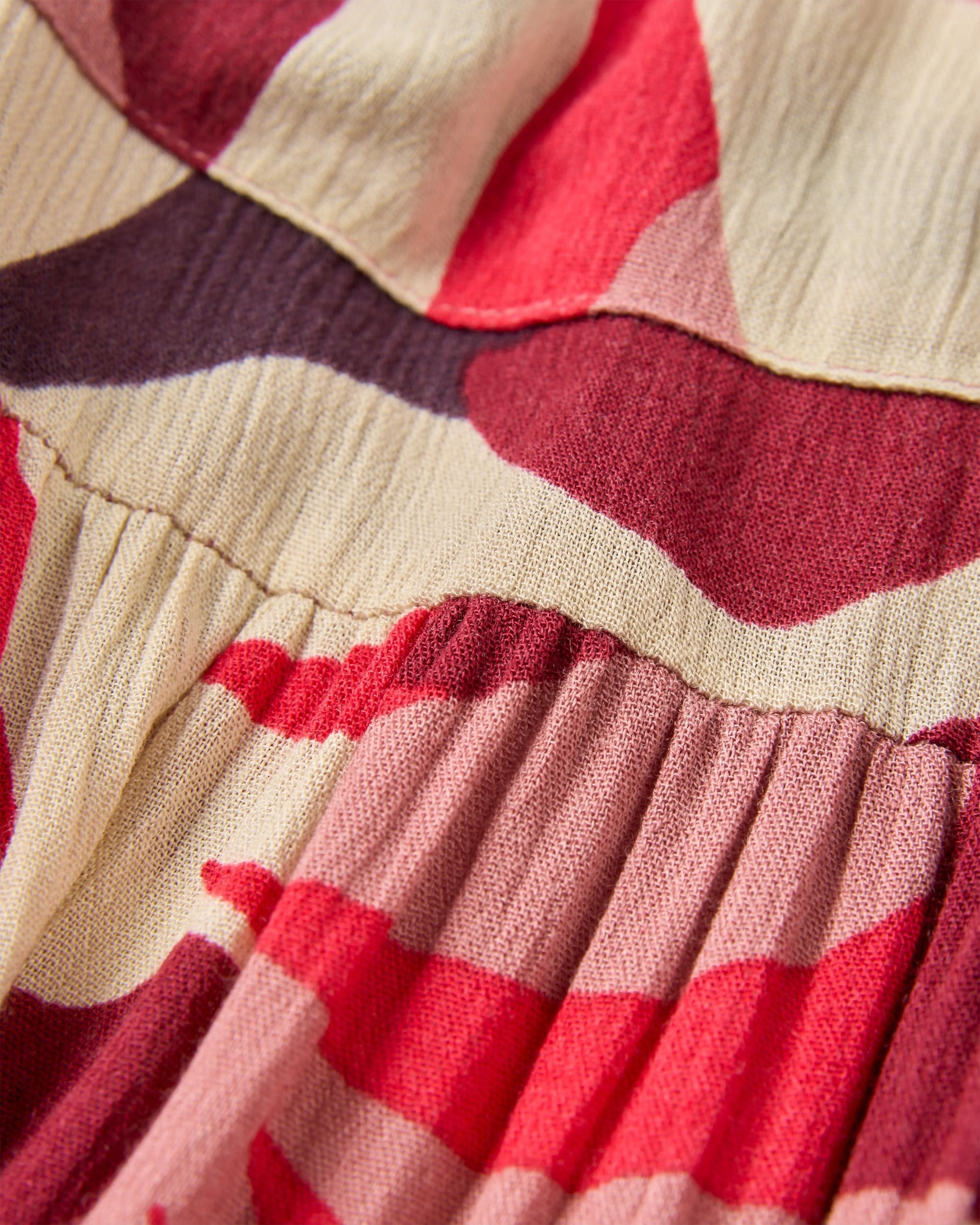 Zephyr Woven Maxi Skirt - Mountain Foliage Cranberry