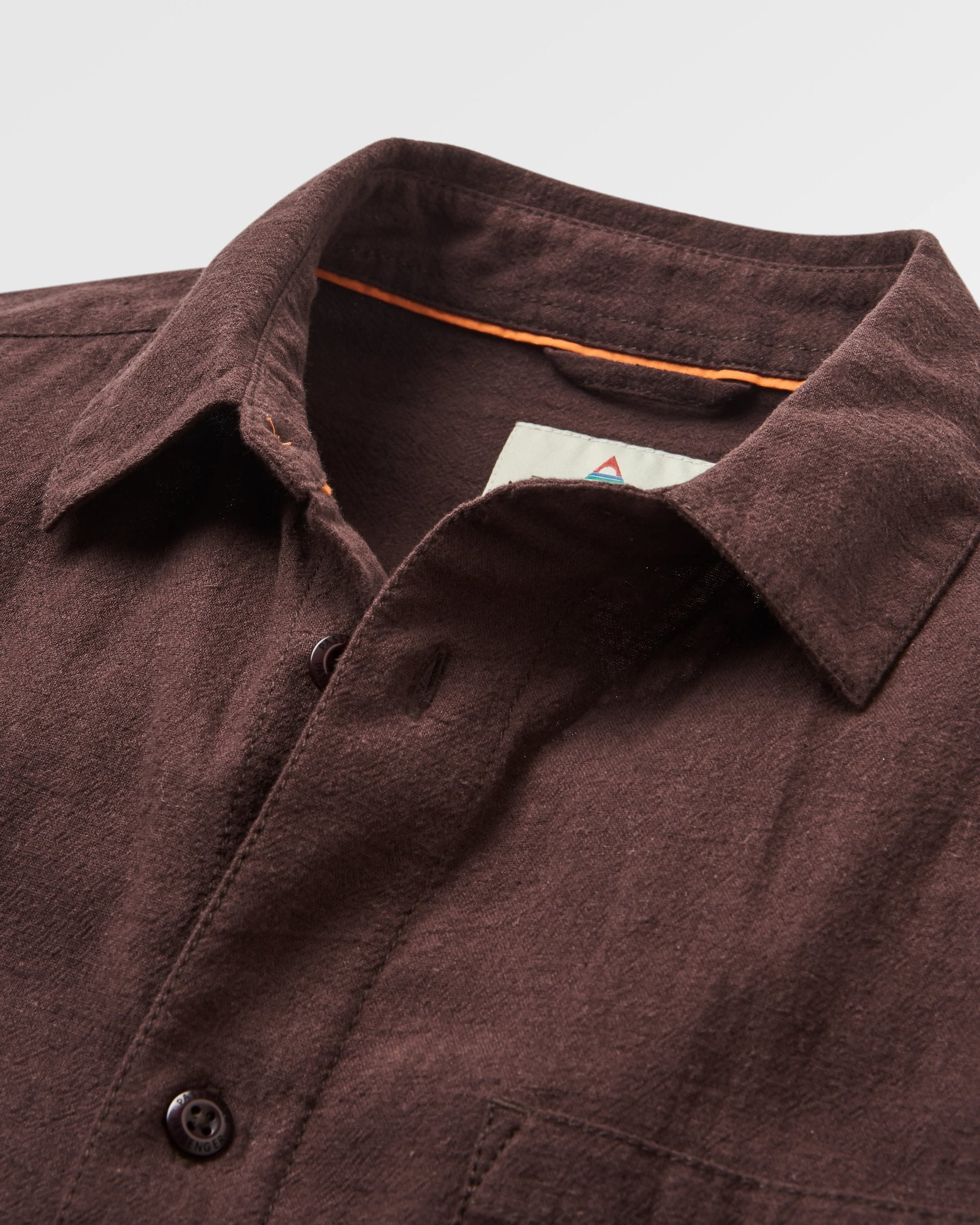 Arica Textured Organic Cotton Shirt - Espresso