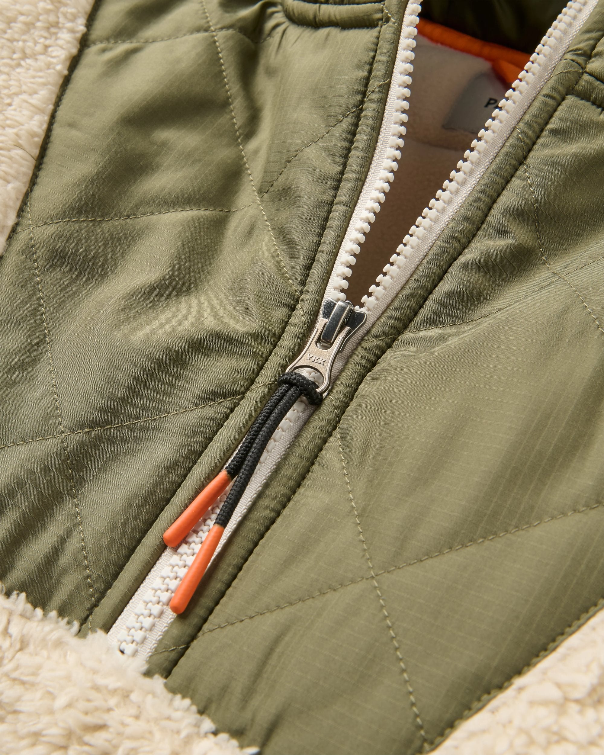 Beaumont Recycled Sherpa Hooded Fleece - Vintage White