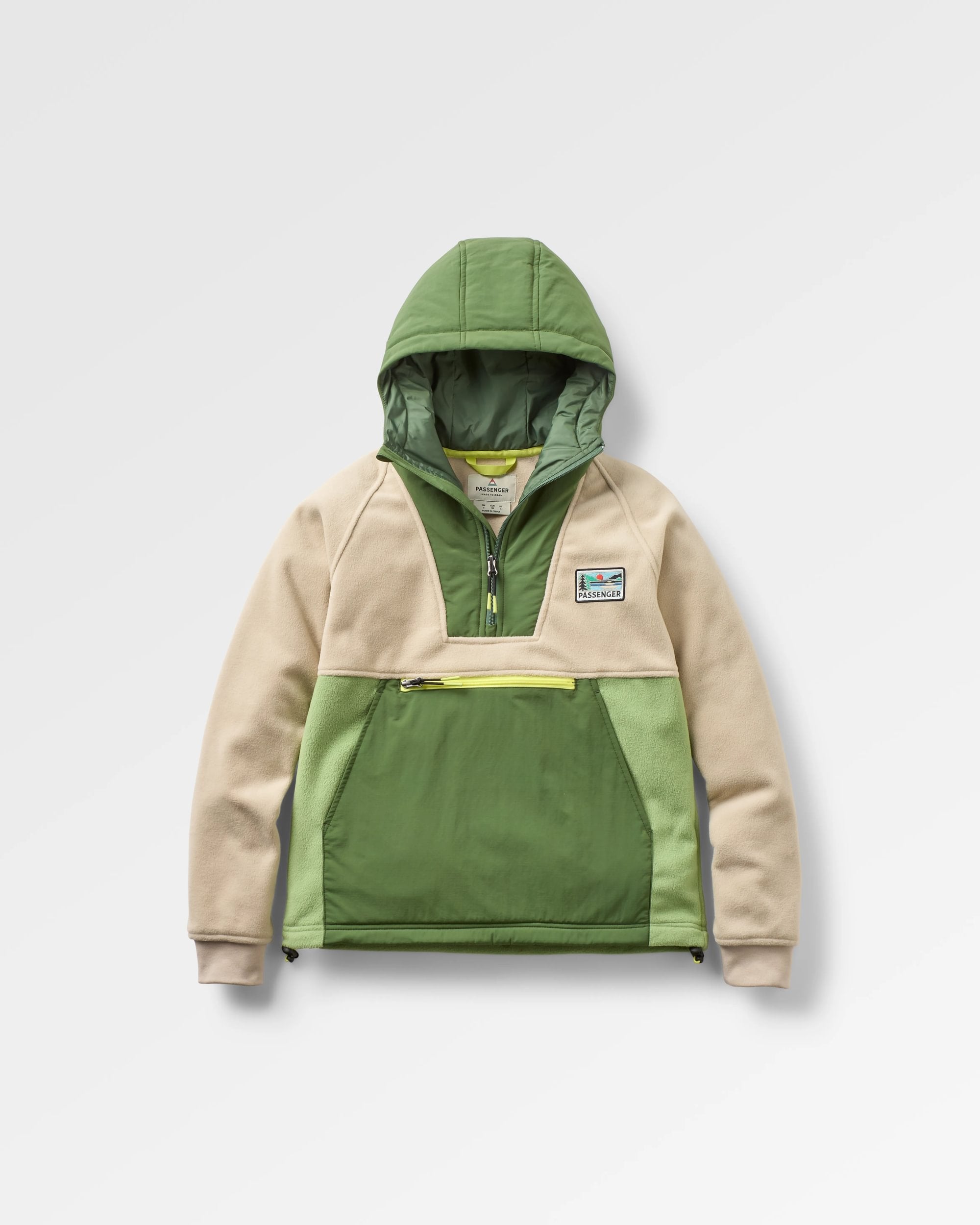 Alexander Recycled Hooded Polar Fleece - Feather/Wild Green