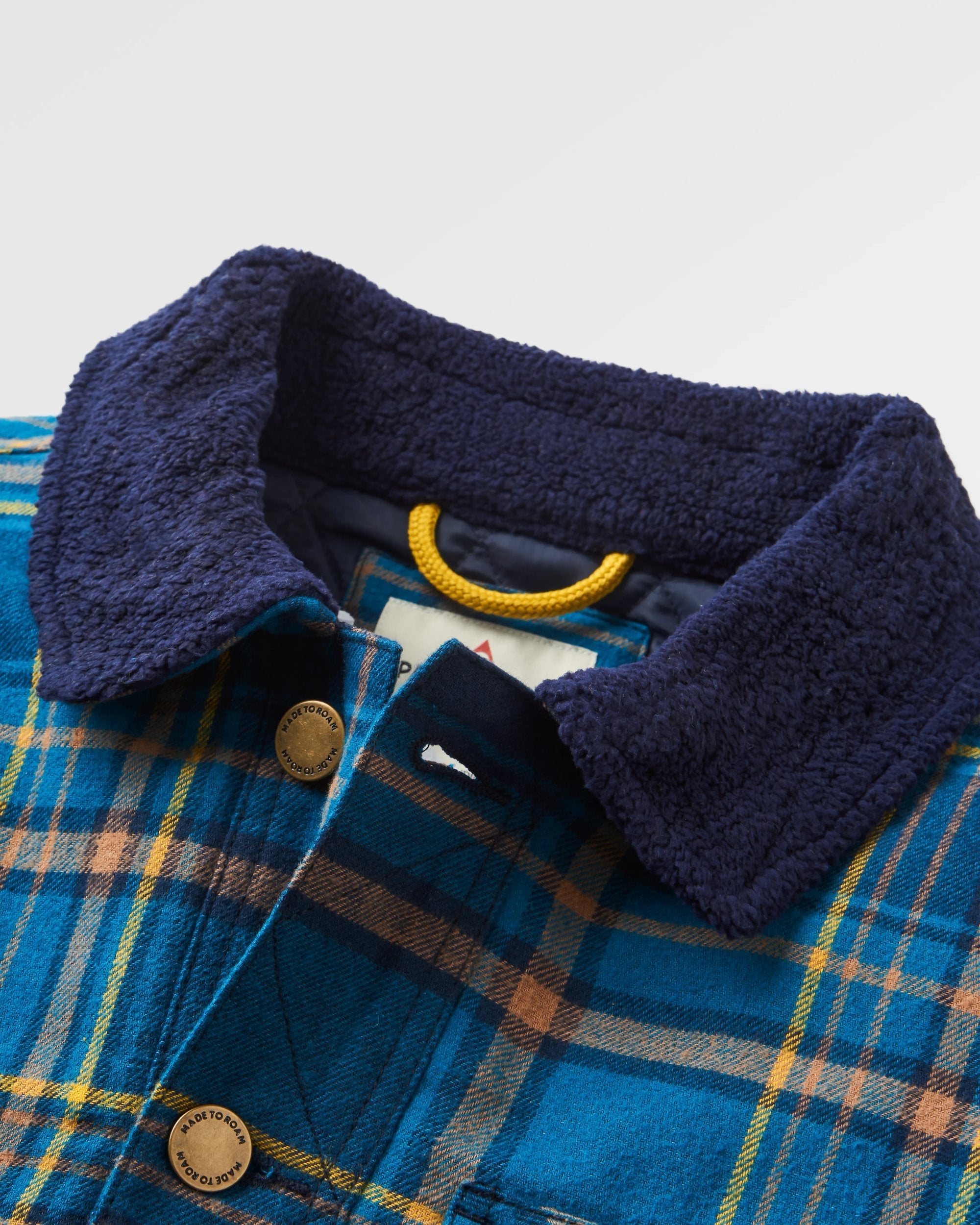 Falcon Organic Cotton Jacket - Tidal Blue Check